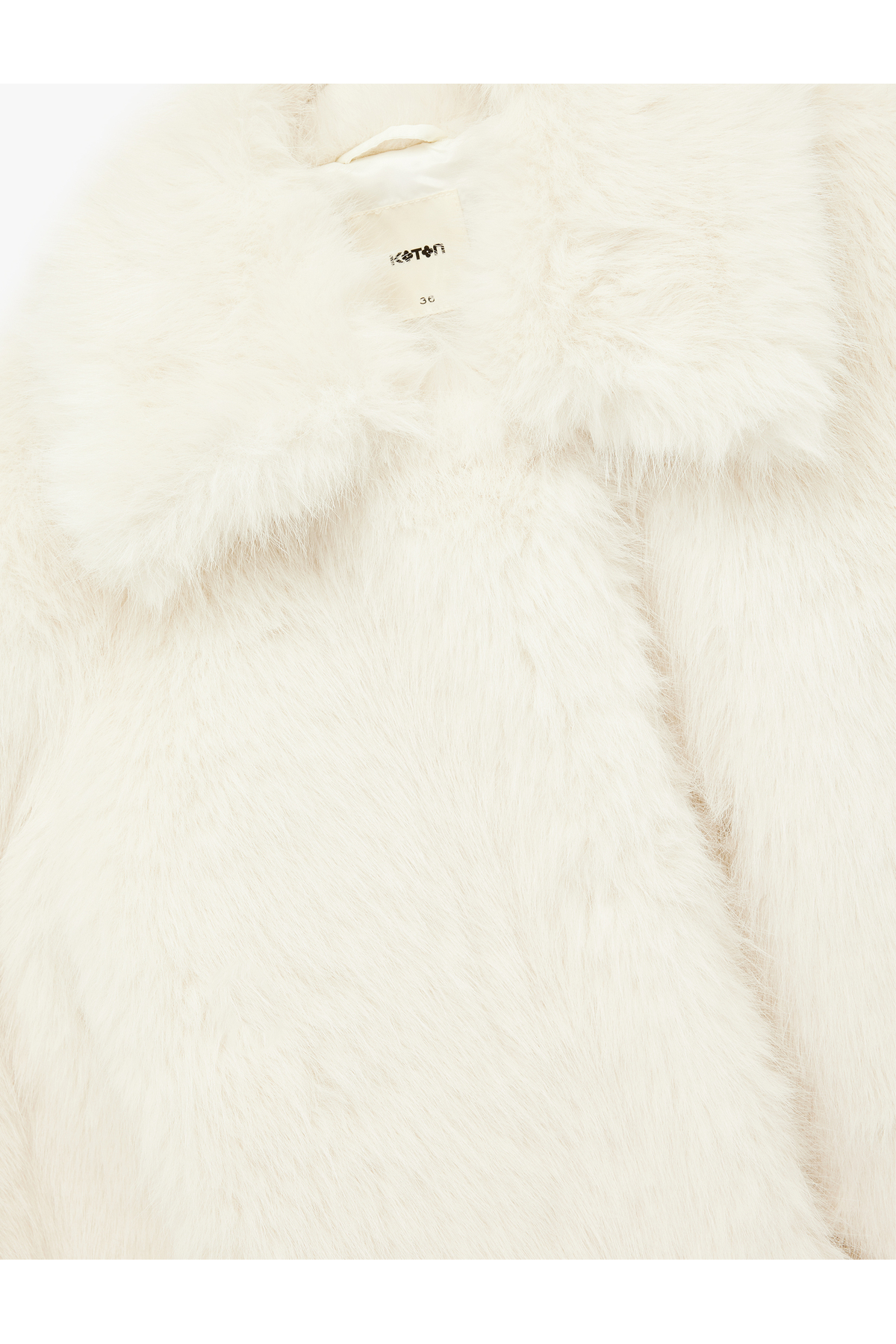Koton  Suni Kürk Mont Uzun Kollu Crop - Görsel 5