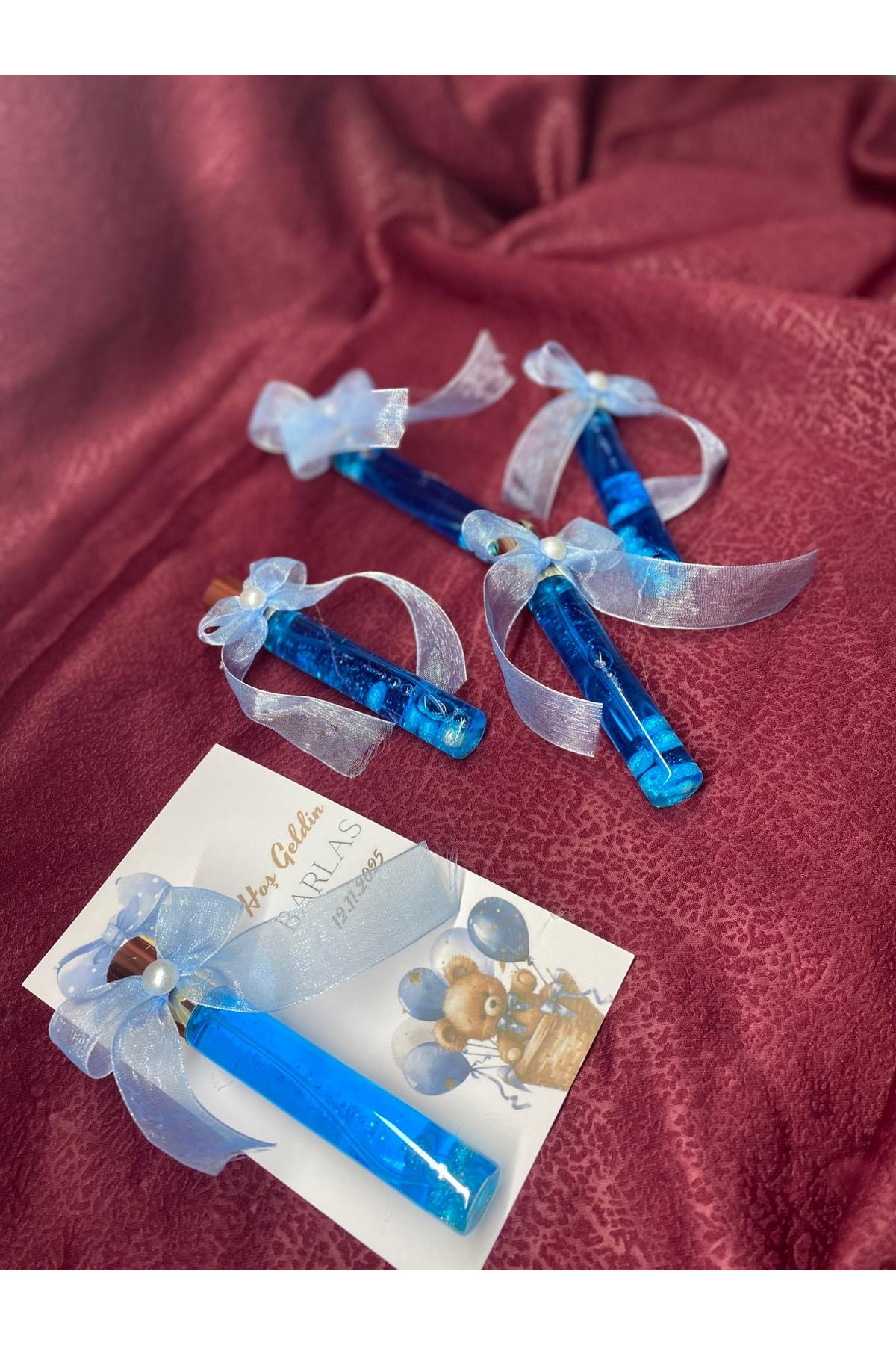 Sirius Hediyelikk 50 adet yeni doğan, doğum günü, bebek mevlüdü kolonya hediyeliği fotoğrafı 4 (önizleme)