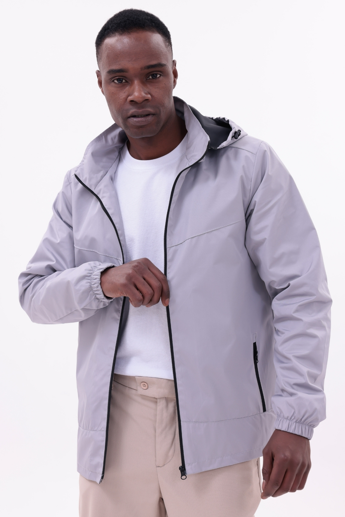 freemen  Erkek Taş Çıkarılabilir Kapşonlu Yağmurluk Mont - Görsel 6