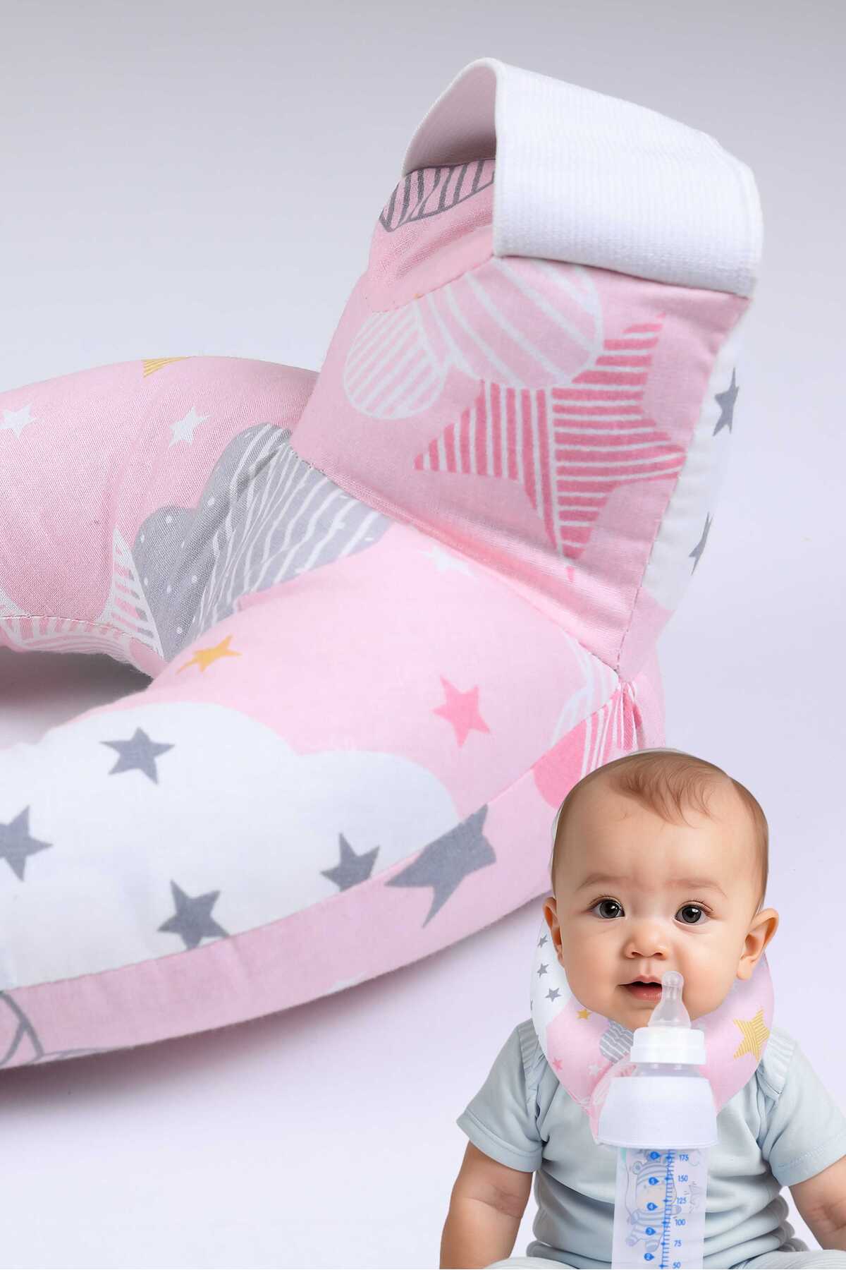 Umaybebek Pratik Bebek Beslenme, Biberon Tutucu, Emzirme Kolaylaştırıcı, Emzirme Yastığı, Yumuşak, Lastikli fotoğrafı 4 (önizleme)