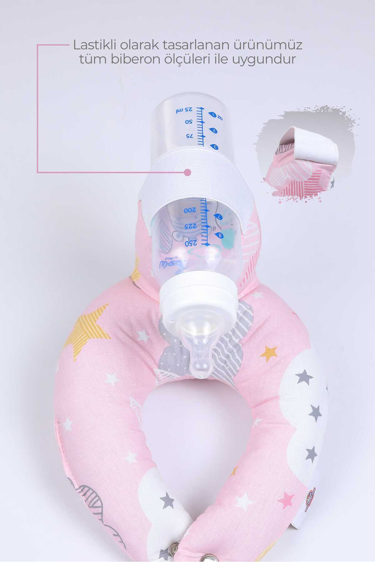 Umaybebek Pratik Bebek Beslenme, Biberon Tutucu, Emzirme Kolaylaştırıcı, Emzirme Yastığı, Yumuşak, Lastikli fotoğrafı 2 (önizleme)