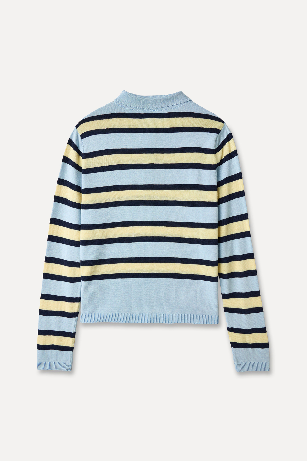 Mudo  ÇİZGİLİ POLO YAKA TRİKO KAZAK - Görsel 2