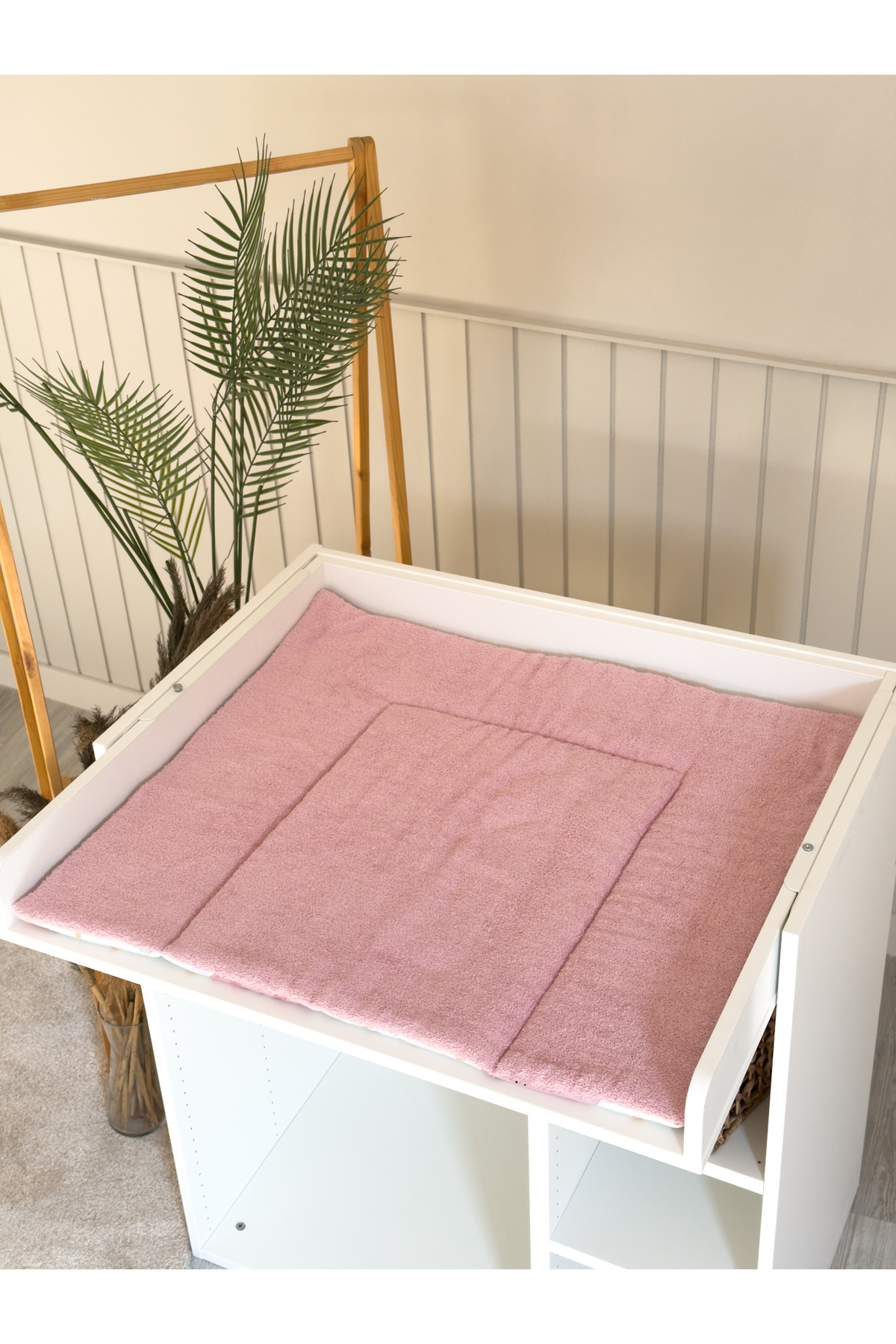 Pastelya Pembe Bulut Desenli Bebek Alt Açma Seti, Su Geçirmez Değiştirebilir Ped, Alt Açma Minderi fotoğrafı 3 (önizleme)