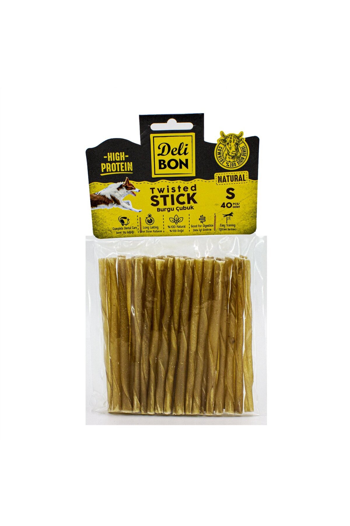 SHNSTORE Deri Burgu Çubuk 40 Adet Natural