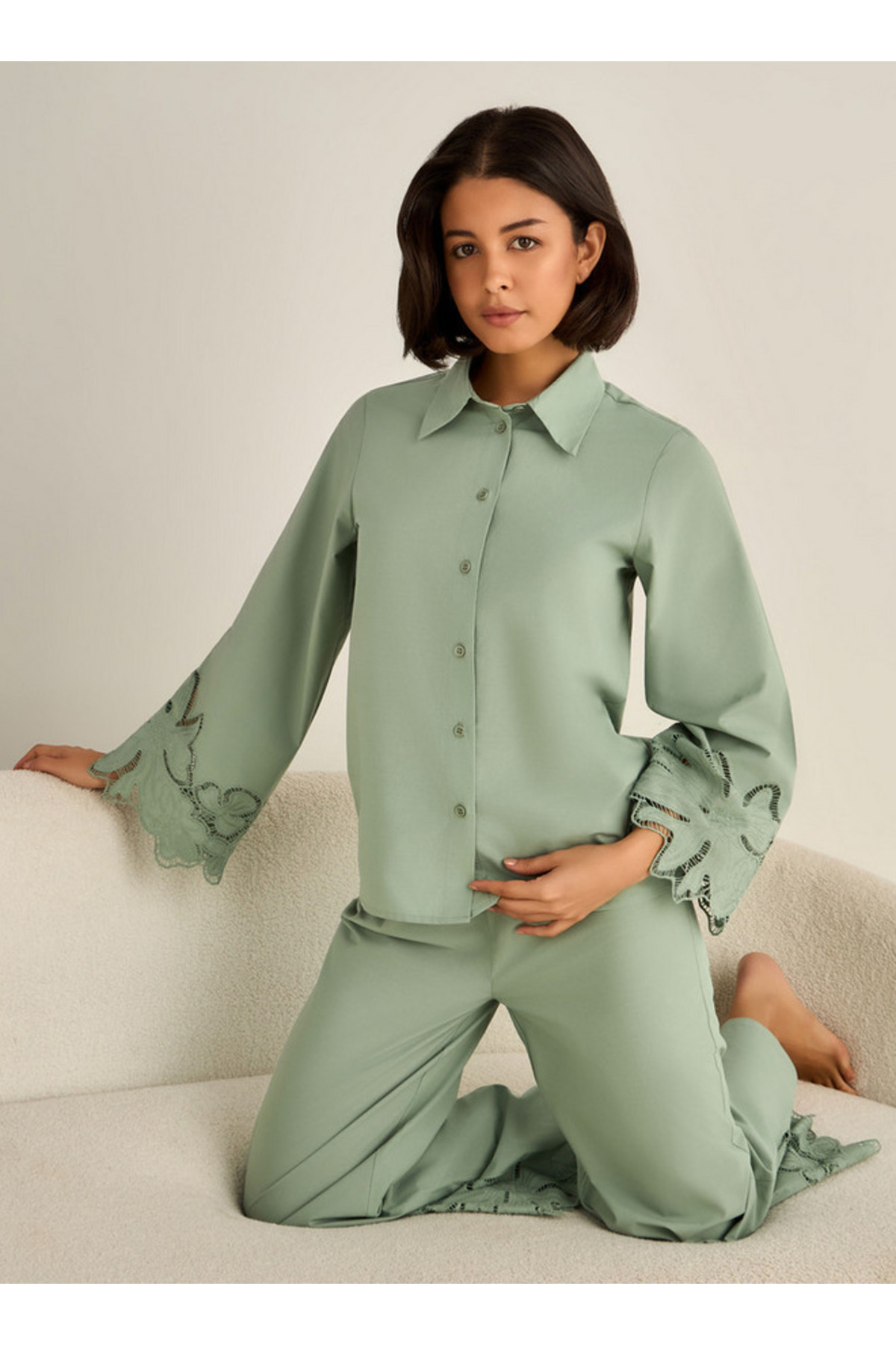 Splash FAV Pyjama Set Button-Down Shirt & Trousers
