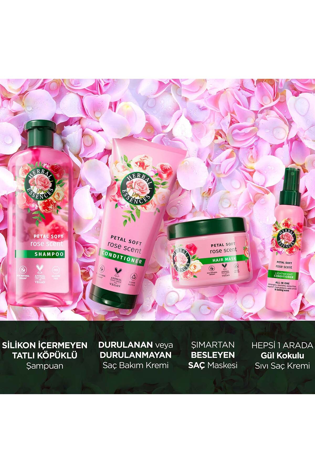Kadifemsi Yumuşaklık Gül Kokulu Saç Bakım Kremi 250ml x 2 Adet — 8681002999398 — تصویر 7 از 7