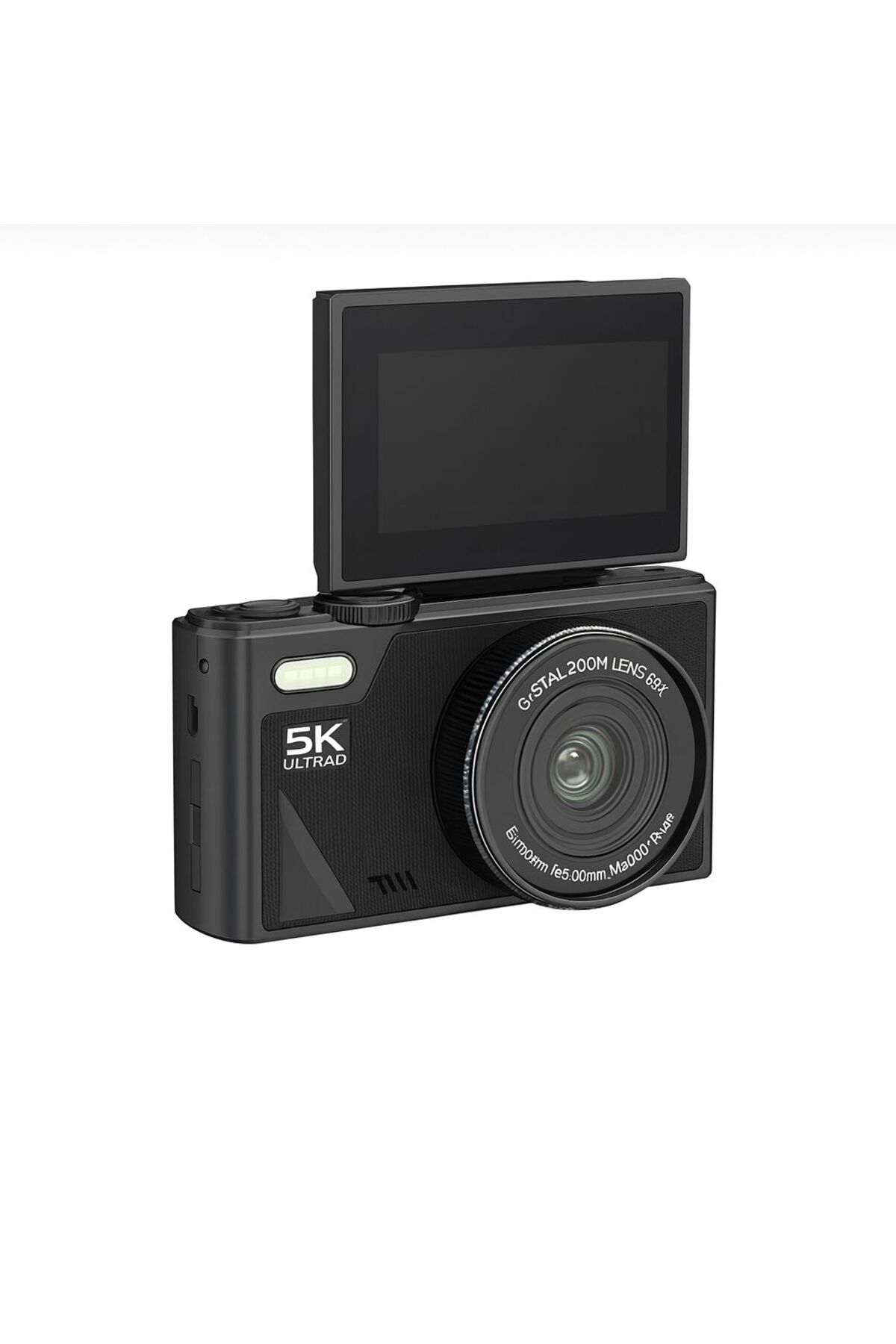 chimon W1 5K 75MP 18X Zoom Flaşlı 3” Flip Ekranlı Türkçe 64GB Kart Dijital Vlog Fotoğraf Makinesi
