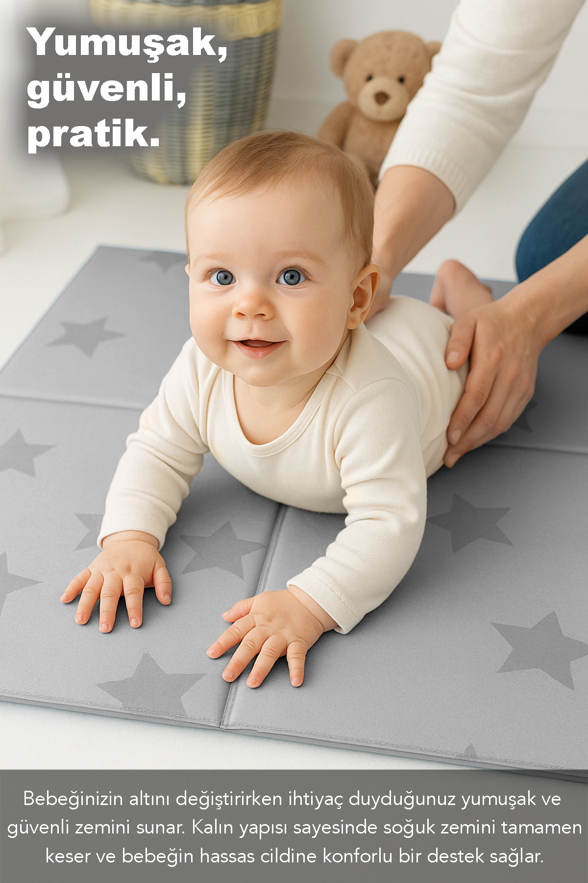 Meleni Baby Bebek Alt Değiştirme Matı ,Katlanabilir Su Geçirmez Alt Değiştirme Örtüsü, Bebek Bakım Örtüsü fotoğrafı 2 (önizleme)