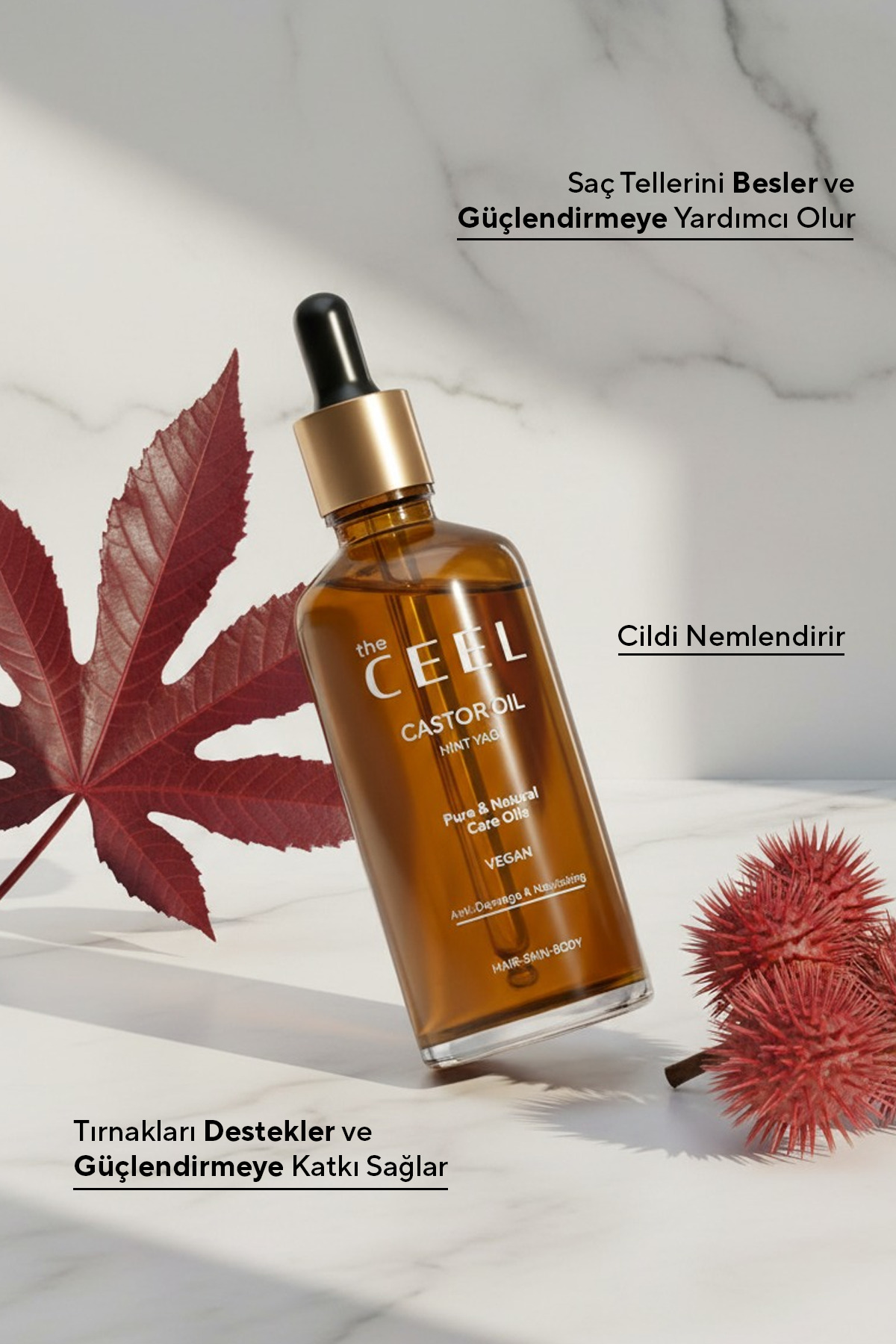 Saf Hint Yağı Castor Oil Soğuk Sıkım 50 ml — TCHY0035 — تصویر 6 از 6