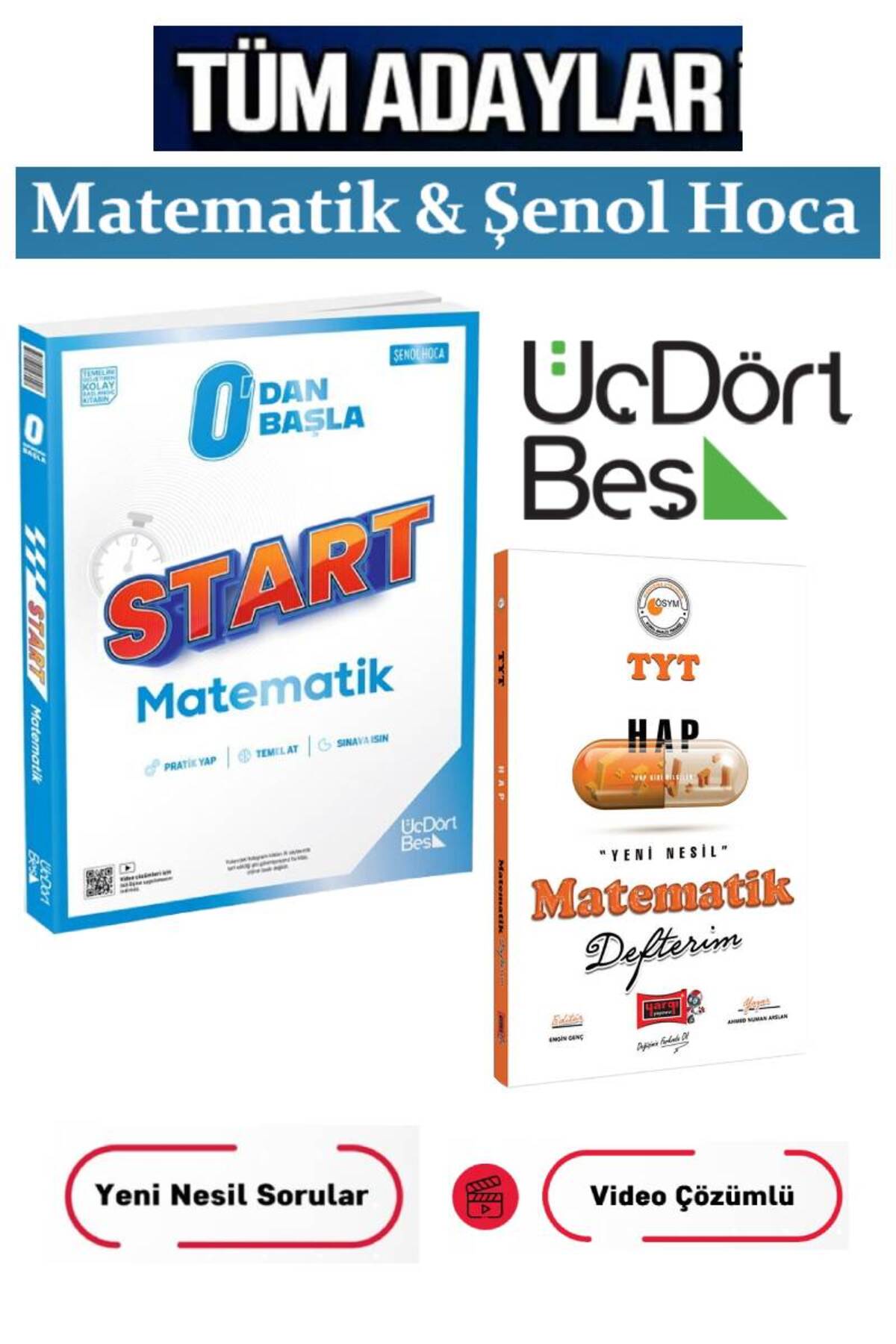 Üç Dört Beş Yayıncılık Üç Dört Beş Yayınları 0'dan Start Matematik
