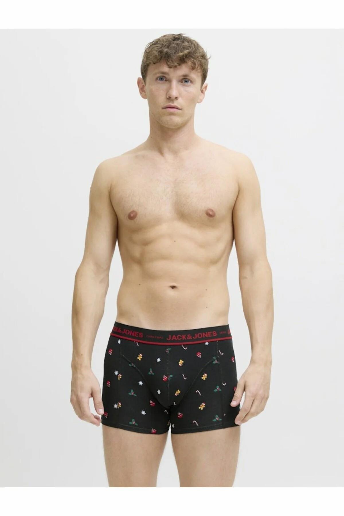 باکسر مردانه طرح دار فاق نرمال | جک اند جونز Jack & Jones 12285149 - تصویر 7
