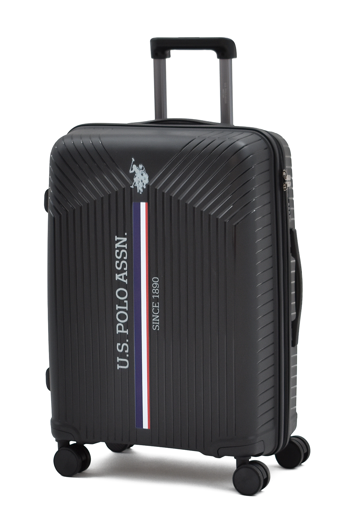 یو اس پولو چمدان نشکن سایز متوسط ​​U.S. Polo Assn از جنس پلی‌پروپیلن – قفل TSA، مقاوم در برابر ضربه