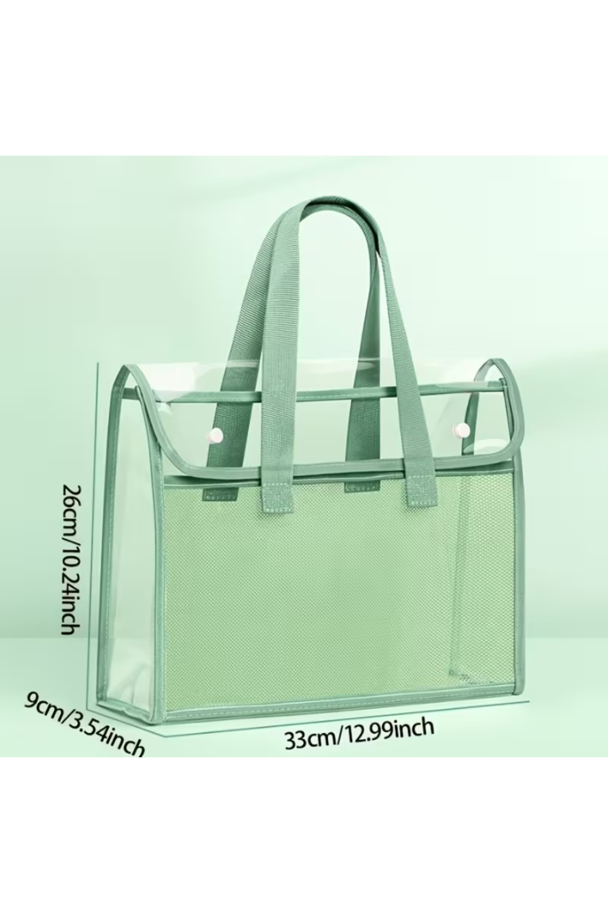 BABUN  Büyük Geniş Kapasiteli İsimlikli Kitap Dosya Ofis Okul Kurs Malzemeleri Taşıma Çantası Filesi - Görsel 3