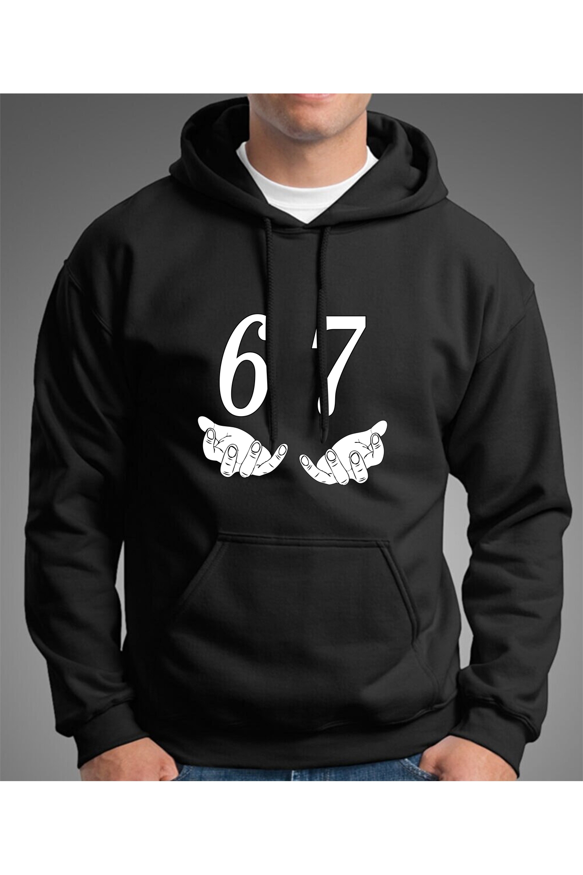 Funny Six Seven 6 7 Breast Gene Alpha Slang 6 7 Hands Hoodie