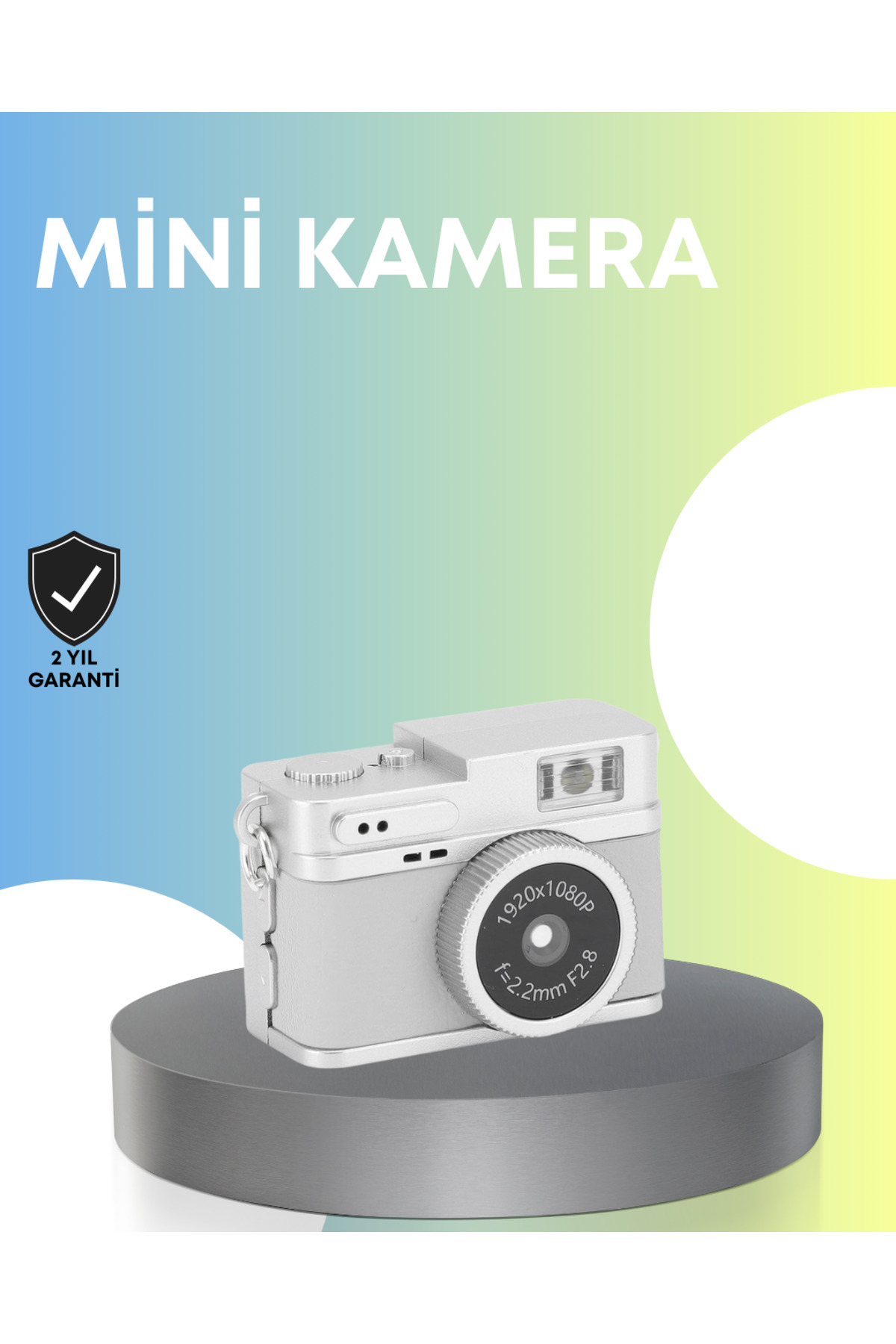 Clevora Mini Retro Dijital Kamera 1080P Full HD Dahili 128GB Hafızalı