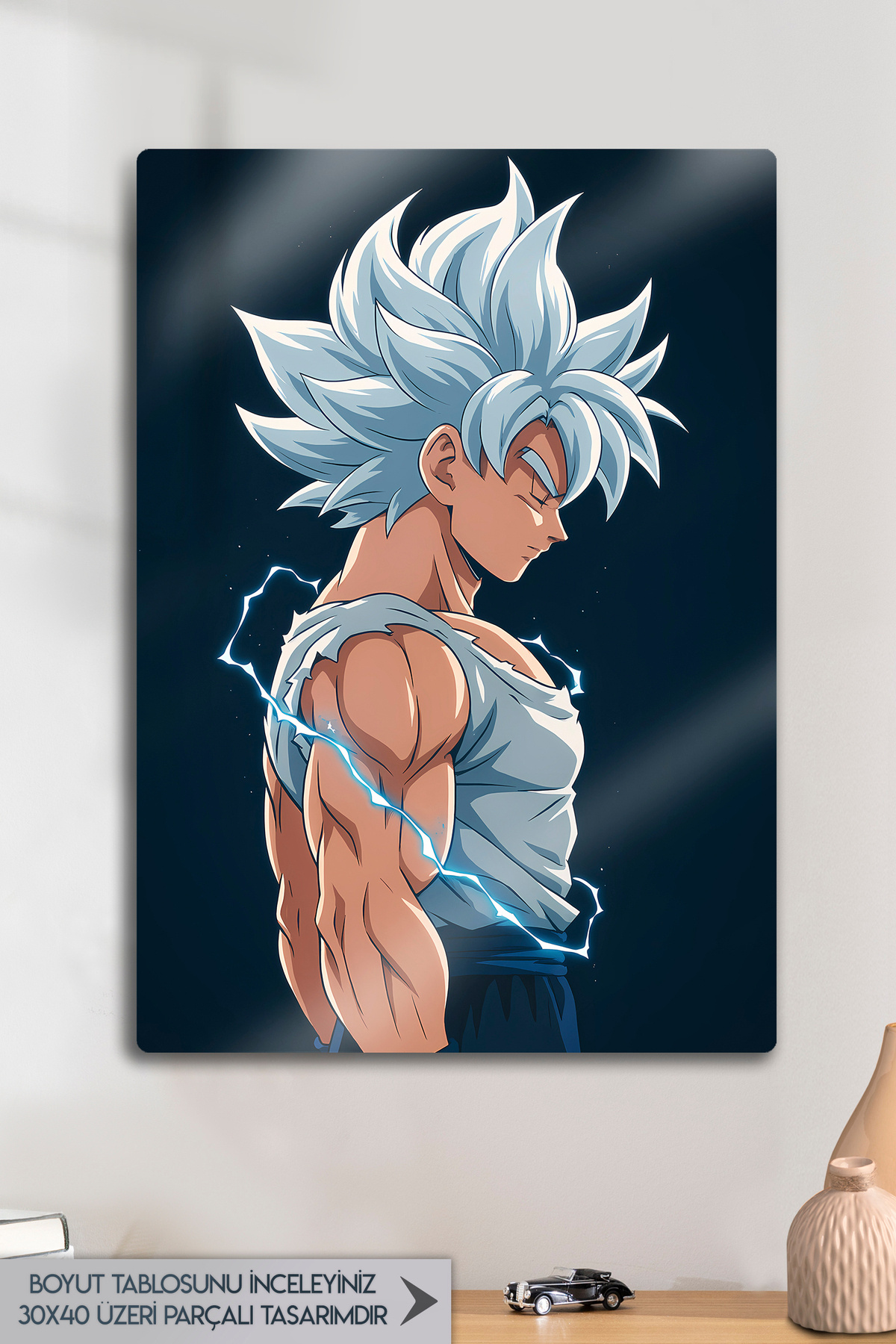 DekorHane Son Goku Metal Tablo, Dragon Ball Z Duvar Dekoru, Anime
