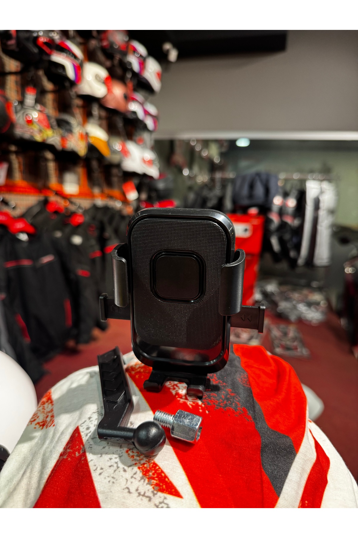 TELEFON TUTUCU MOTOSİKLET AYNA BAĞLANTILI ( BAĞLANTI KISMI METAL)