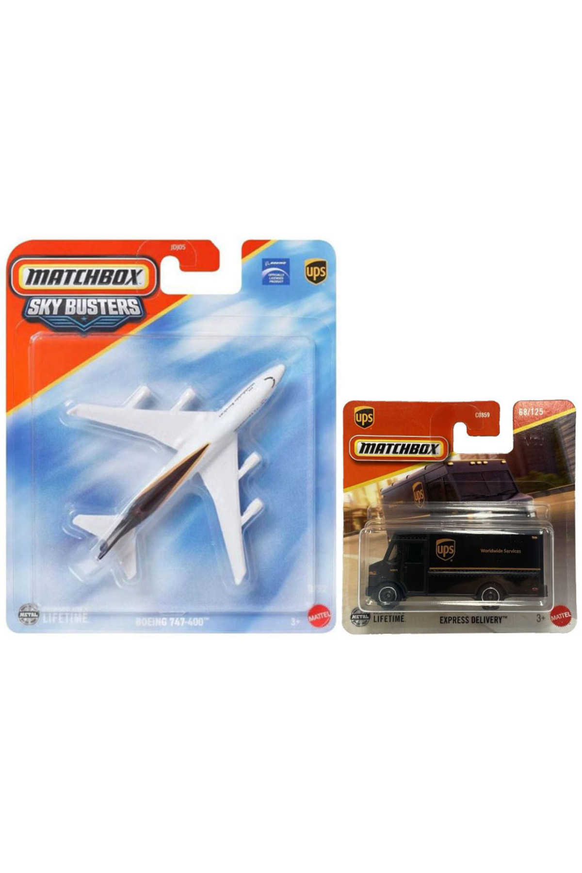 HOT WHEELS Matchbox 2 Araç Set - Matchbox Sky Busters Boeing 747