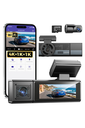 AZDOME M500 4K 3 Kameralı Araç İçi Kamera