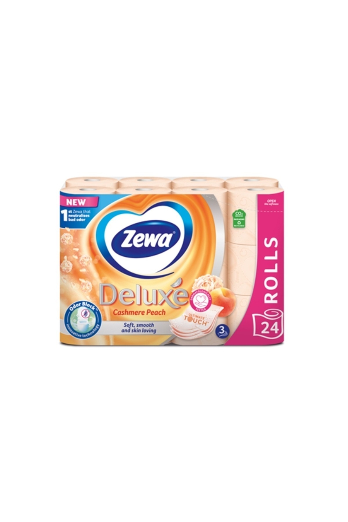 Zewa Hârtie igienică Deluxe Cashmere Peach cu 3 straturi, 24 role