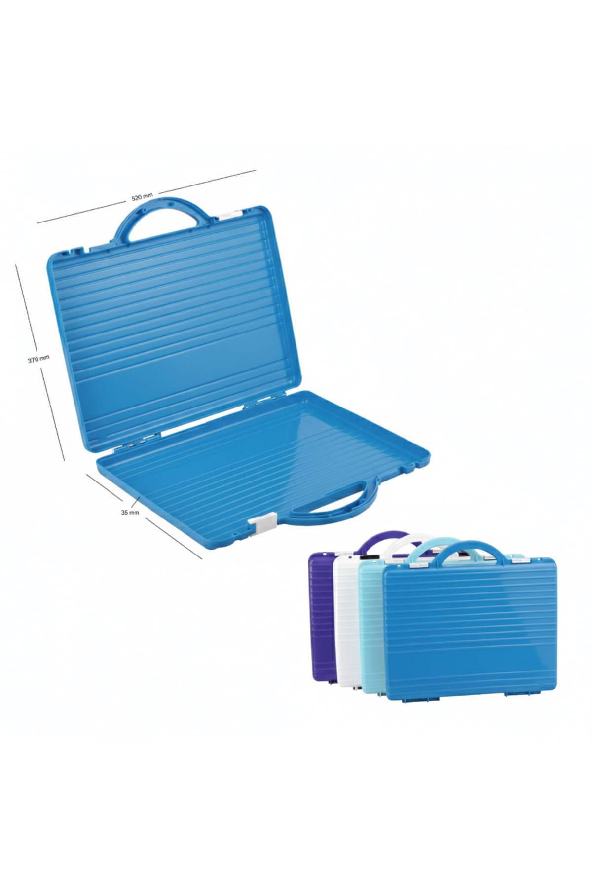 Ark  Proje Çizim Evrak Dosya Çantası Mavi - Görsel 2