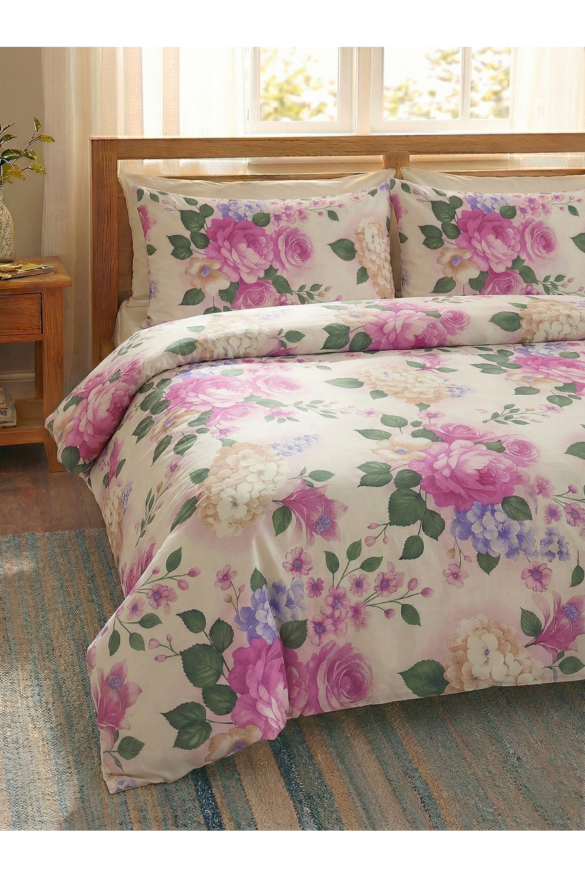 100% Cotton Double Duvet Cover Set - 150x200 cm