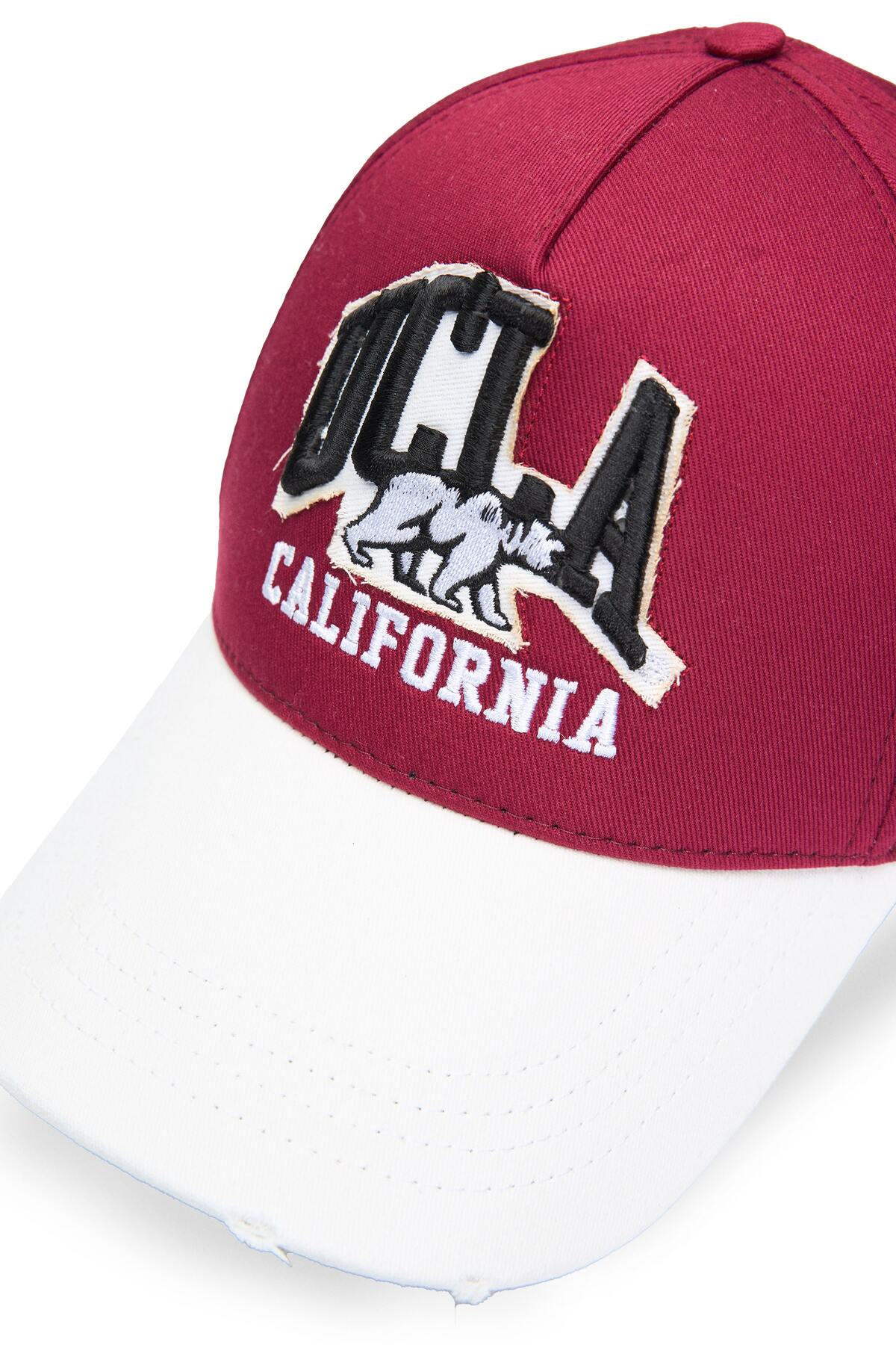 UCLA DELLWOOD Bordo Baseball Cap Nakışlı Unisex Şapka görsel 3