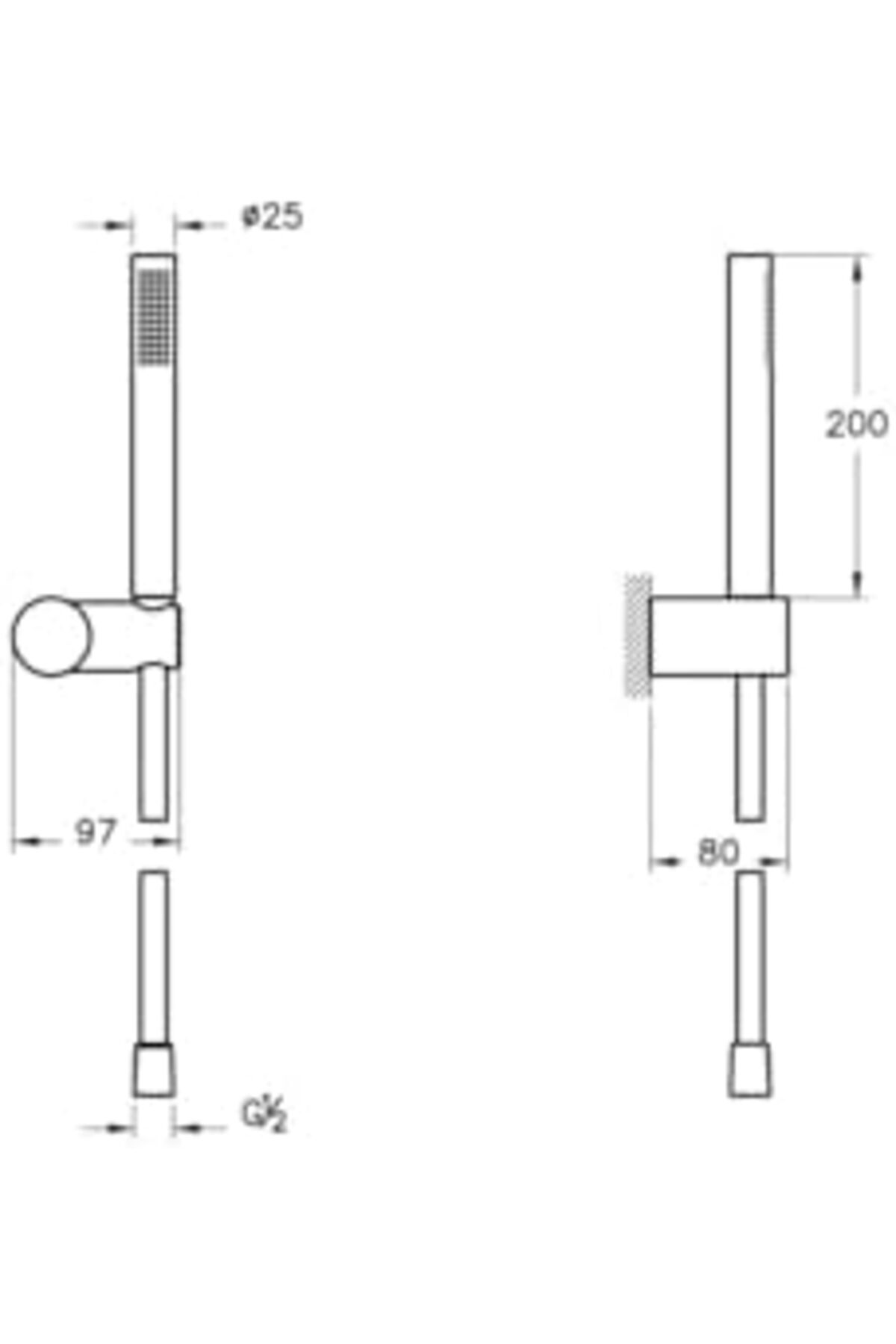 Yıldızan Tree_ Suit A45543 1F El Duşu Takımı, Krom _yole 1162043