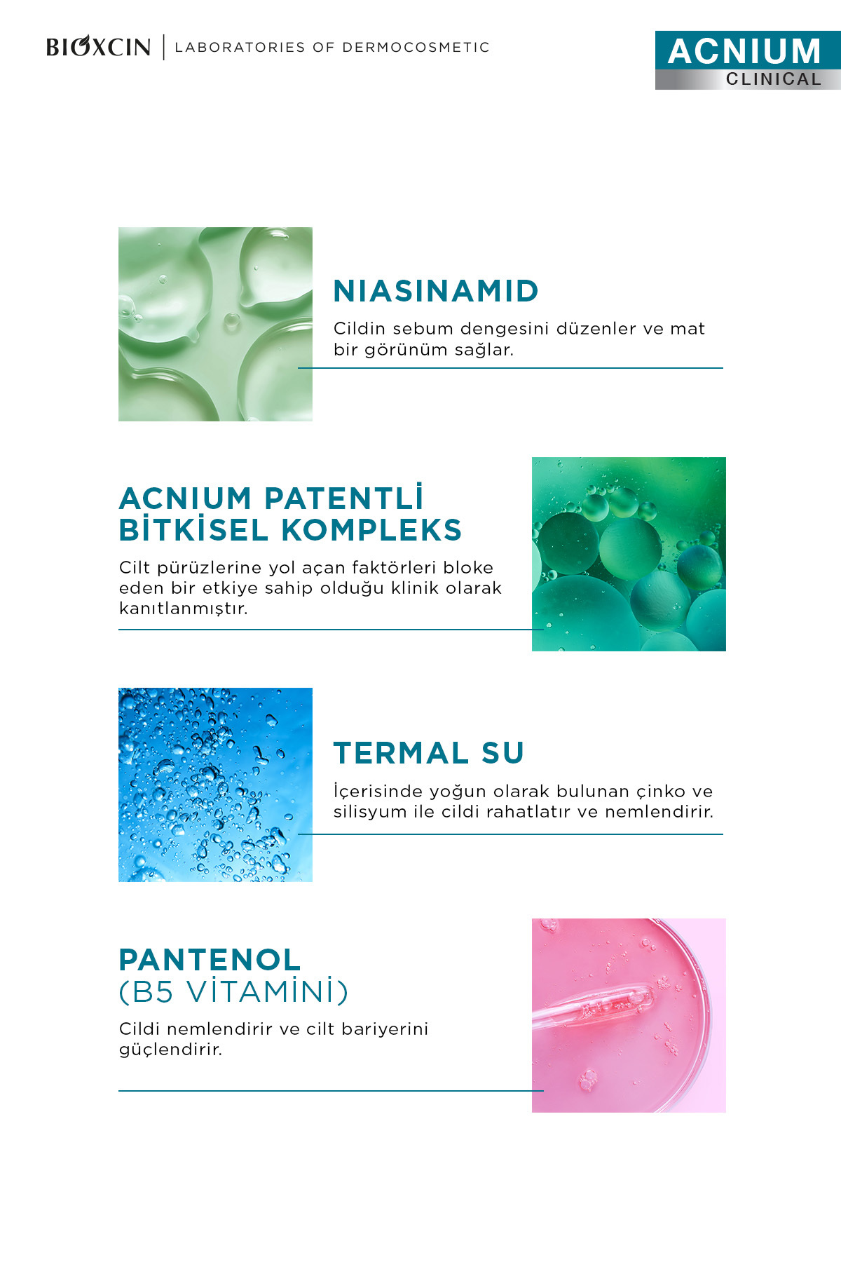 Acnium Tüm Cilt Tipleri İçin Akne Karşıtı Yüz Temizleme Jeli x2 + Tonik + Krem + Serum Seti — BxnAcnmSet — تصویر 5 از 5