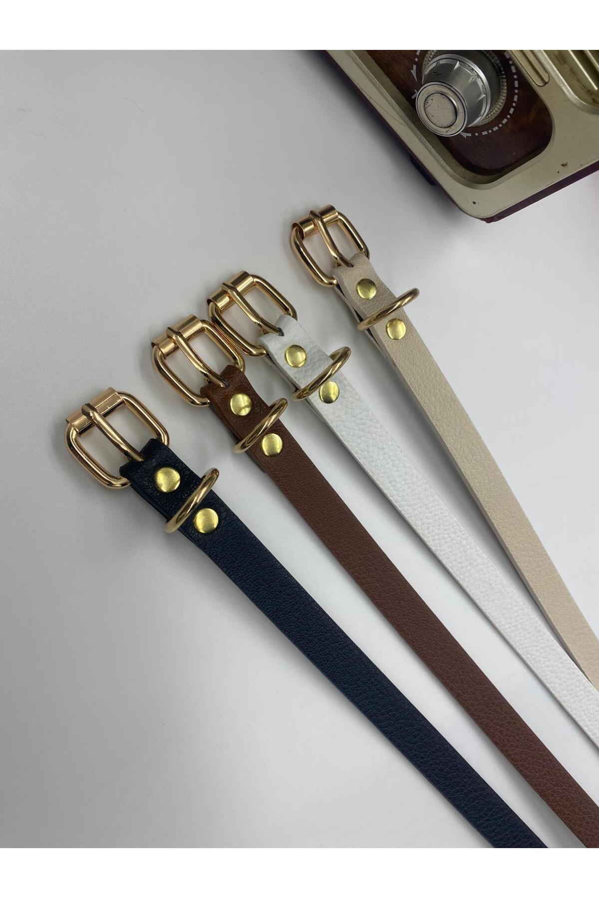 Genel Markalar  Kadın Basic 4'lü 1,5cm Set kadın pantolon kemeri, elbise kemeri, ceket kemeri - Görsel 3