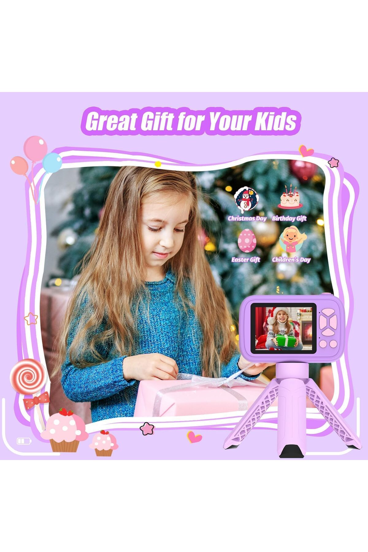 دوربین بچگانه H19، دوربین بچگانه با لنز بازشو (بنفش)