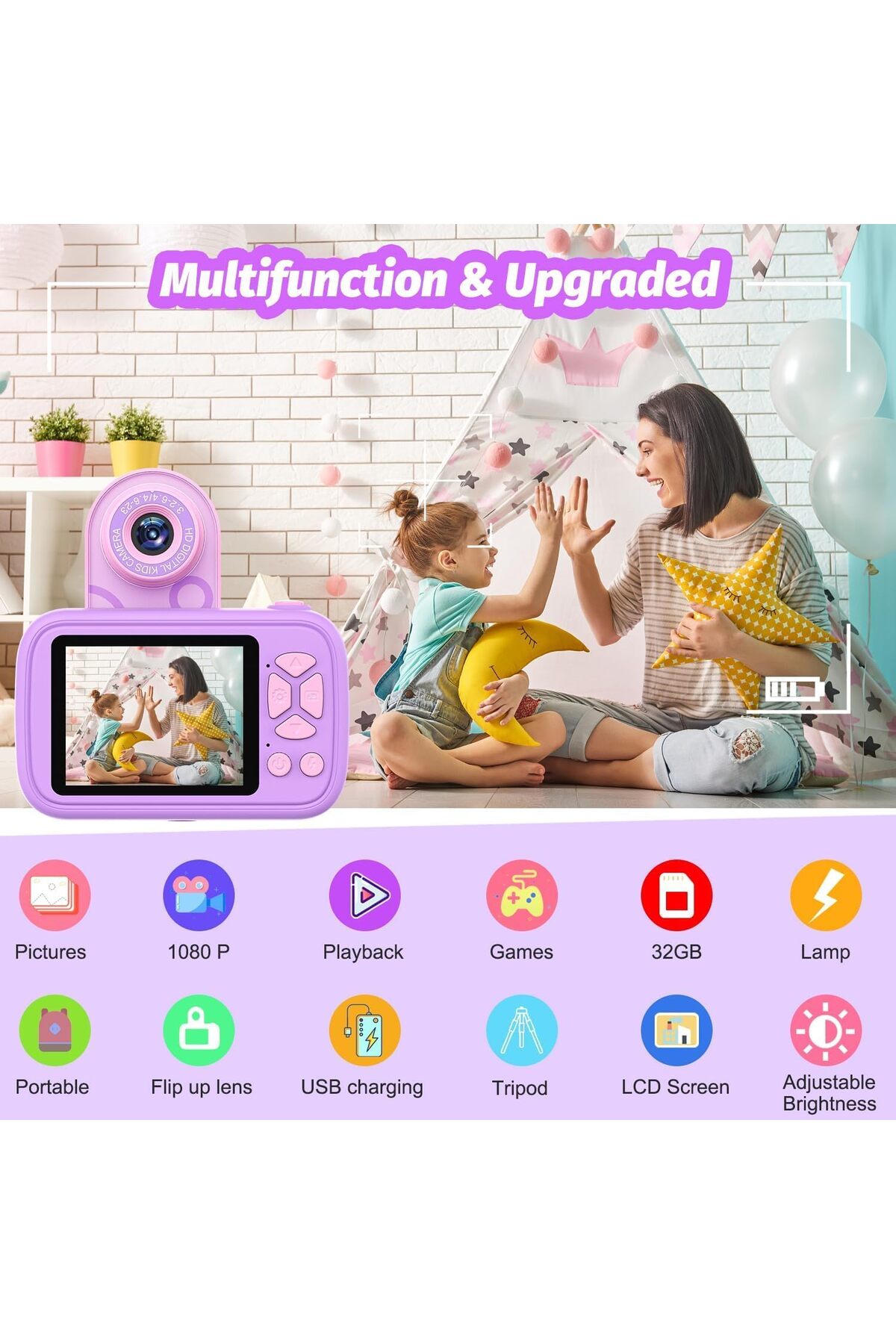 دوربین بچگانه H19، دوربین بچگانه با لنز بازشو (بنفش)