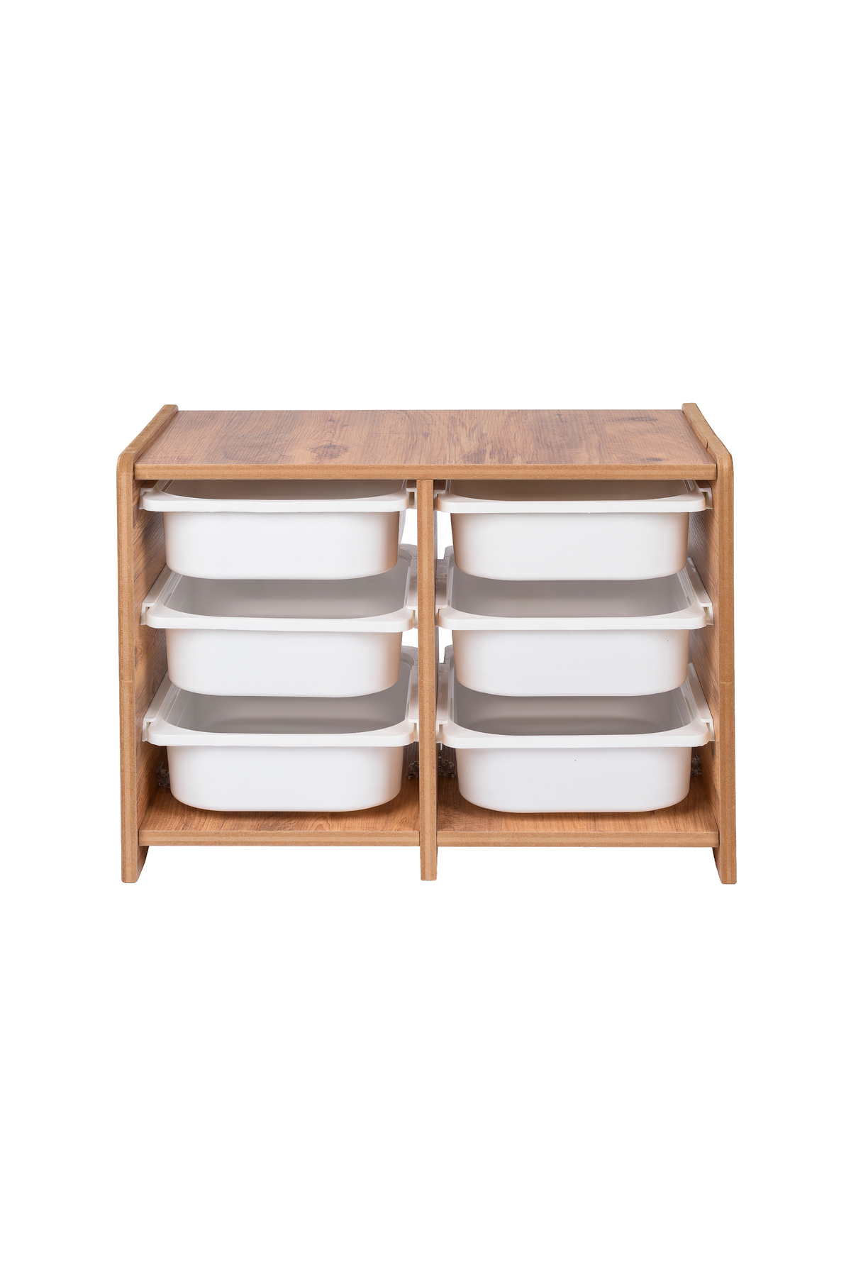 Genel Markalar 18mm MDF Ceviz Çocuk Odası Dolabı, Beyaz Çekmeceli 6’lı Düzenleyici Ünitesi 75x45x60 fotoğrafı 4 (önizleme)