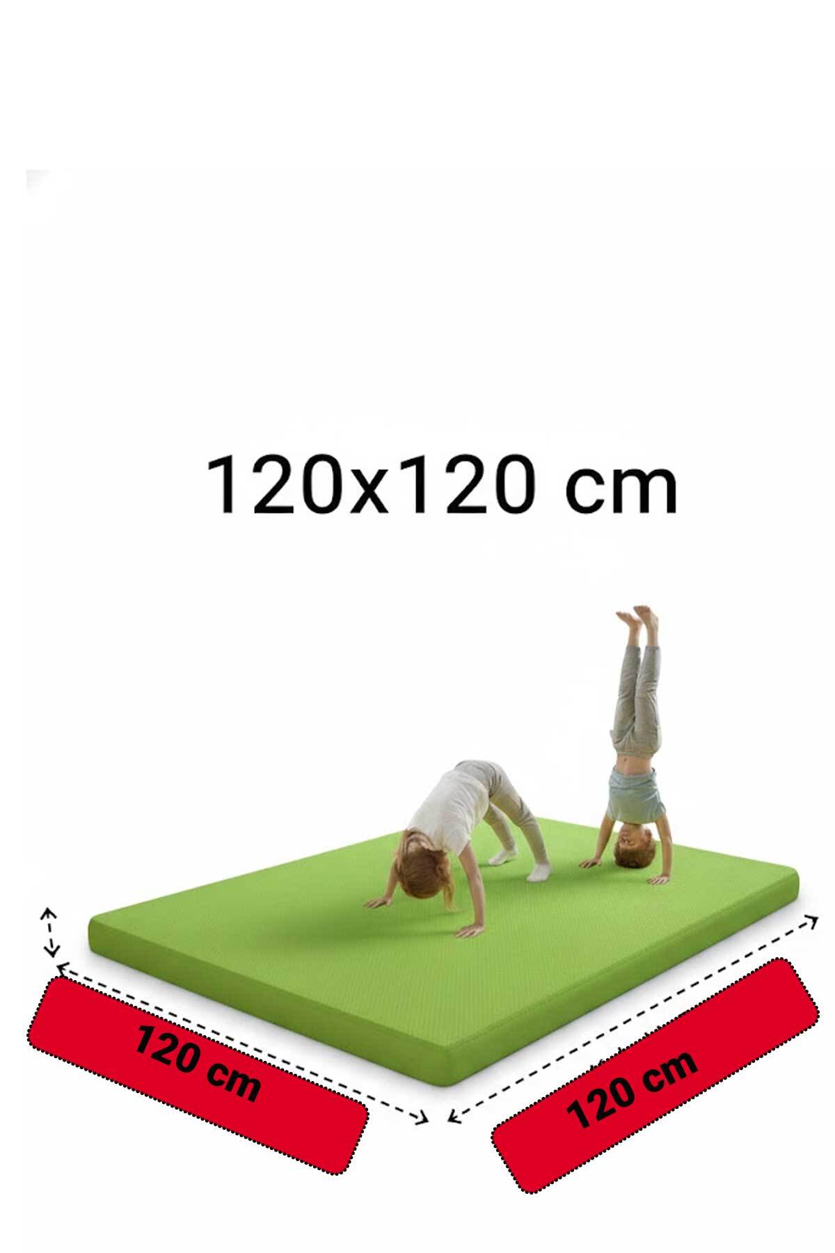 RevuBaby Çocuk Jimnastik Minderi 120x120x5 Cm 600 Denye Sıvı Geçirmez Kumaş Kaydırmmaz Yıkanabilir BÜYÜK BOY fotoğrafı 2 (önizleme)