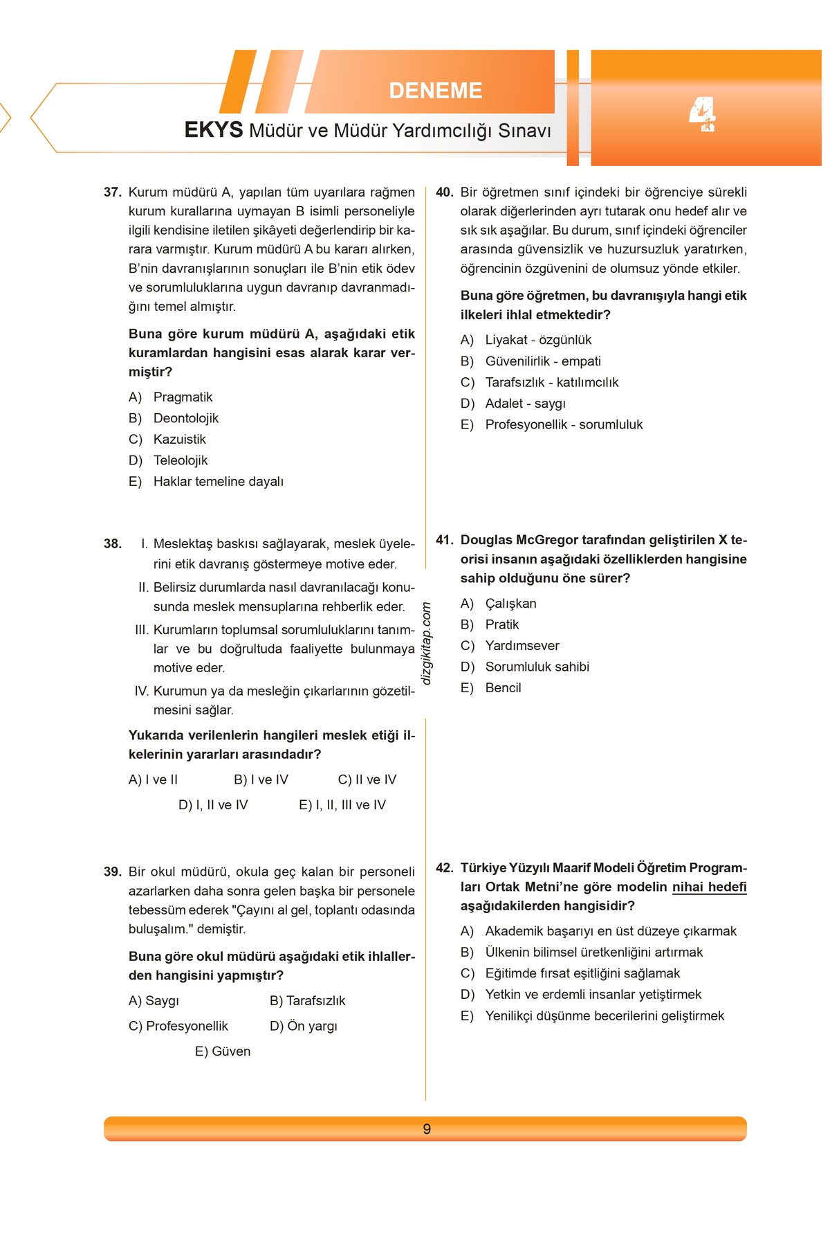 Dizgi Kitap 2026 MEB EKYS Müdür ve Müdür Yardımcılığı 5 Deneme ve Son 7 Yıl Çıkmış Sorular Seti Fatih Sesli fotoğrafı 2 (önizleme)