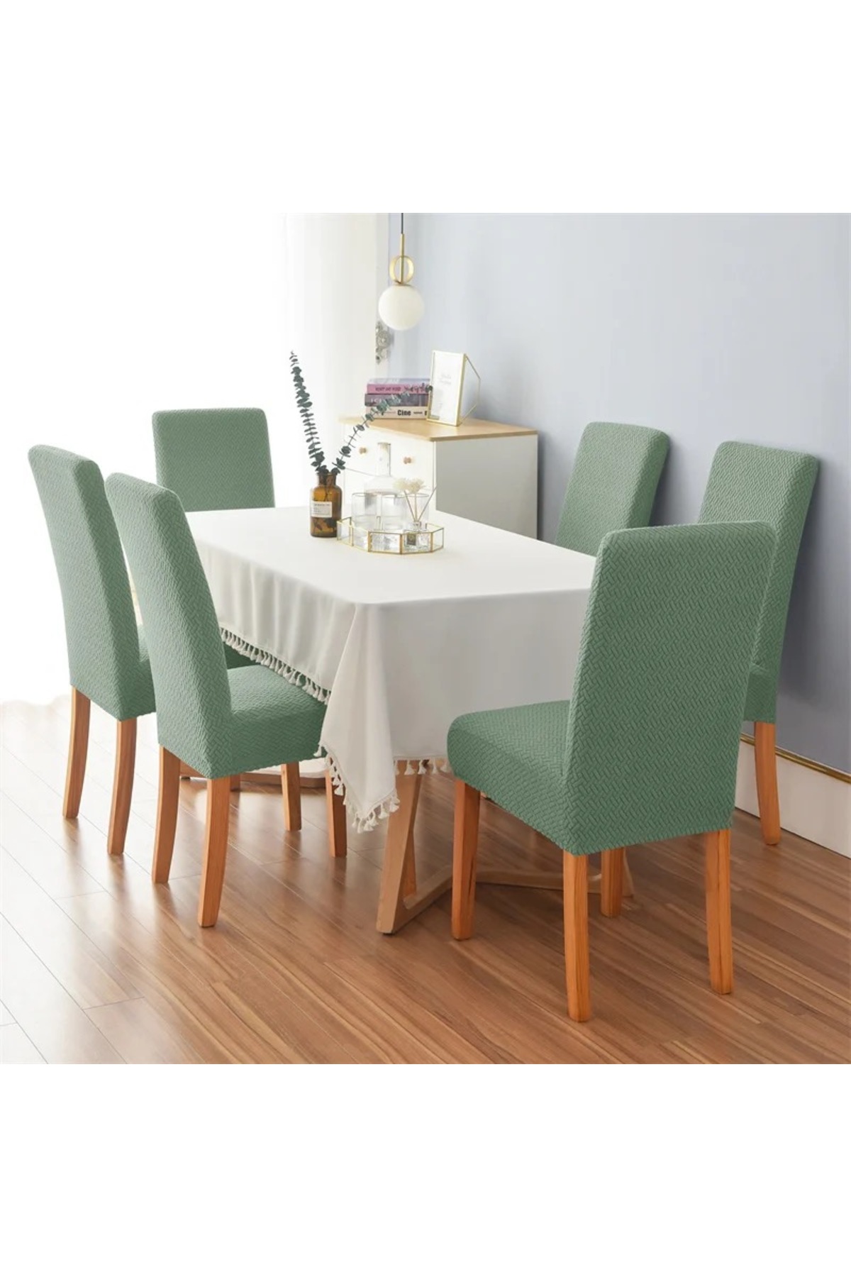 High Quality Chair Cover ,lycra ,washable 6 Pcs Mint Colours