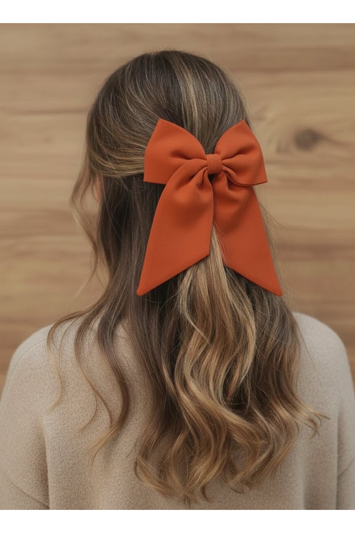 Fashion Orange Color Women Color Automatic Bow Buckle, Handmade Young Girl Clip-on Women Buckle