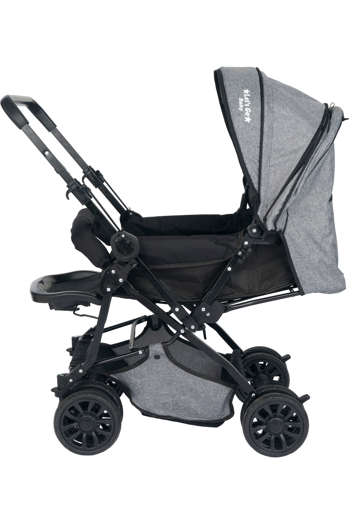 LETS GO BABY Çift Yönlü Bebek Arabası Bebek Puset Dayanıklı Katlanabilir fotoğrafı 5 (önizleme)