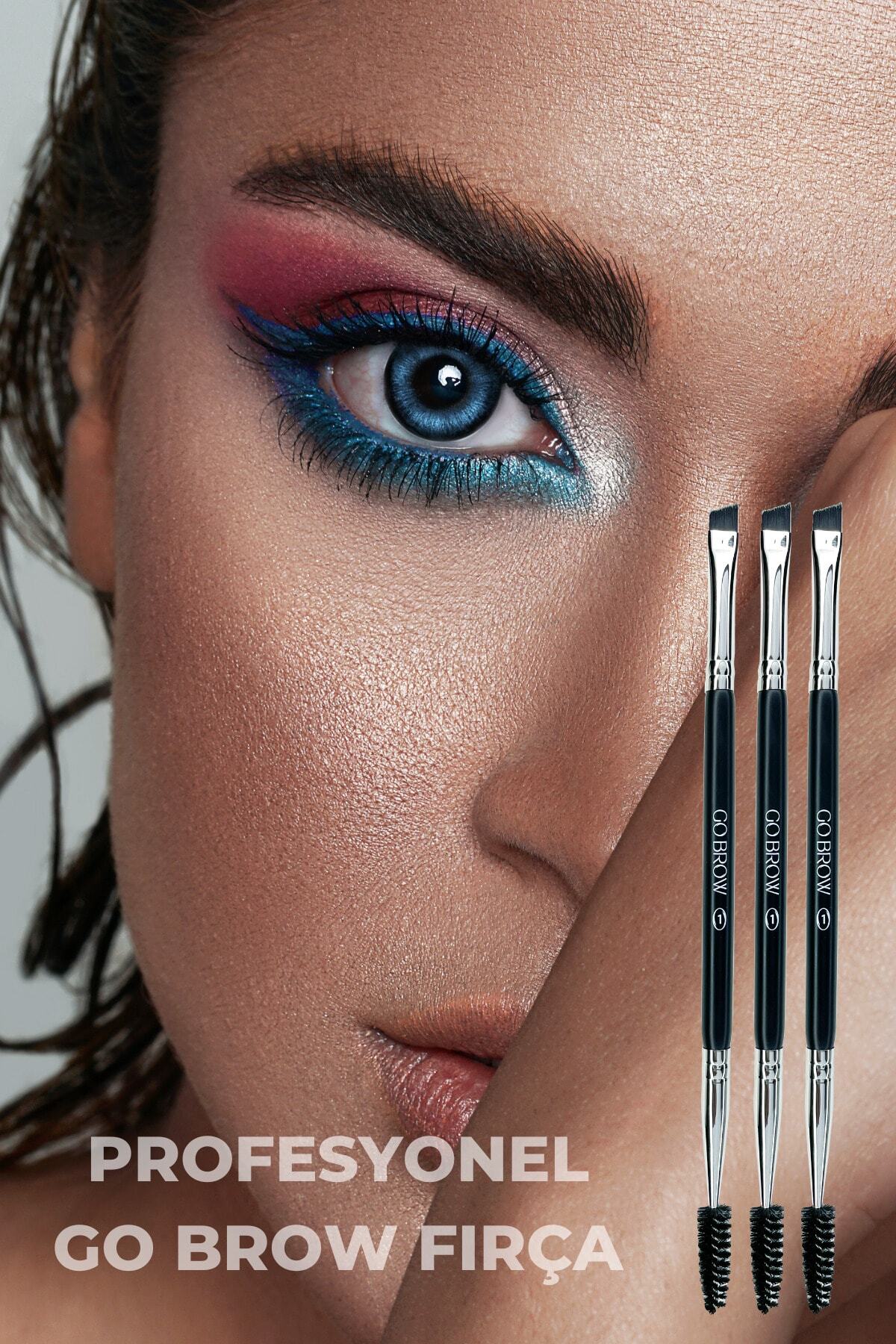 2si1 Arada Eğimli Eyeliner Makyaj Kaş Kirpik Tasarım Fırçası Go Brow Brush No:1 — brushno1 — تصویر 4 از 5