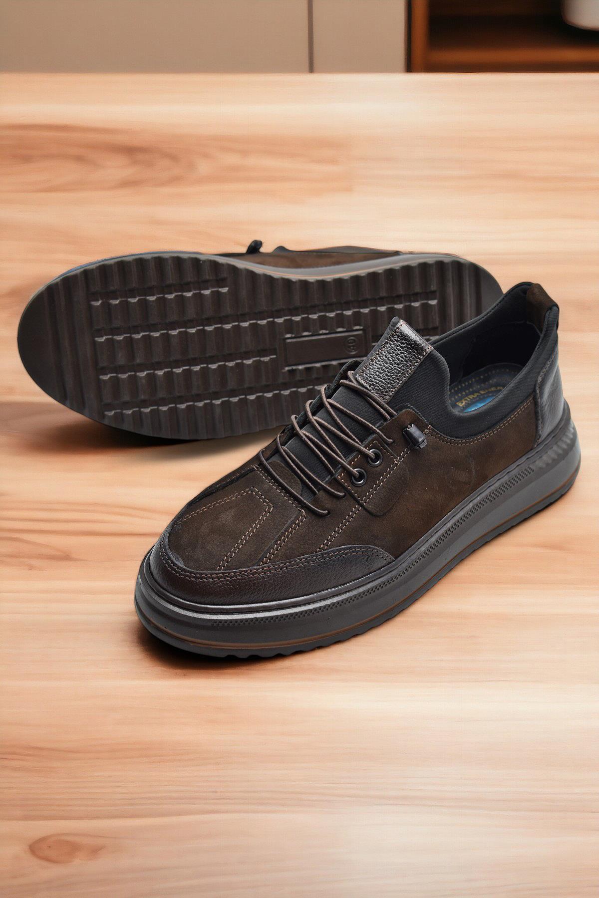 ISPARTALILAR  TAB550 Topuk Jelli Ortopedik Taban Hakiki Deri Erkek Ayakkabı Casual Günlük Erkek Ayakkabı POLİ Hafi - Görsel 5