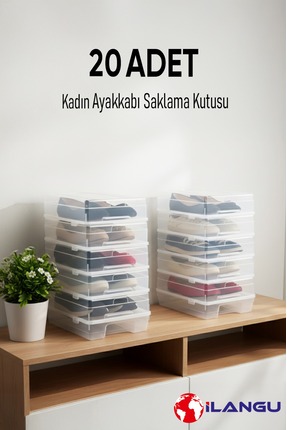DRİPON TARIMSAL SULAMADA 10 NUMARA 20 ADET ŞEFFAF KADIN AYAKKABI SAKLAMA KUTU...