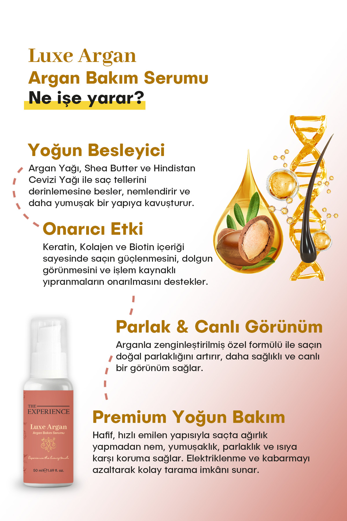 Luxe Argan Bakım Serumu 50 ml — EXP-012 — تصویر 2 از 5