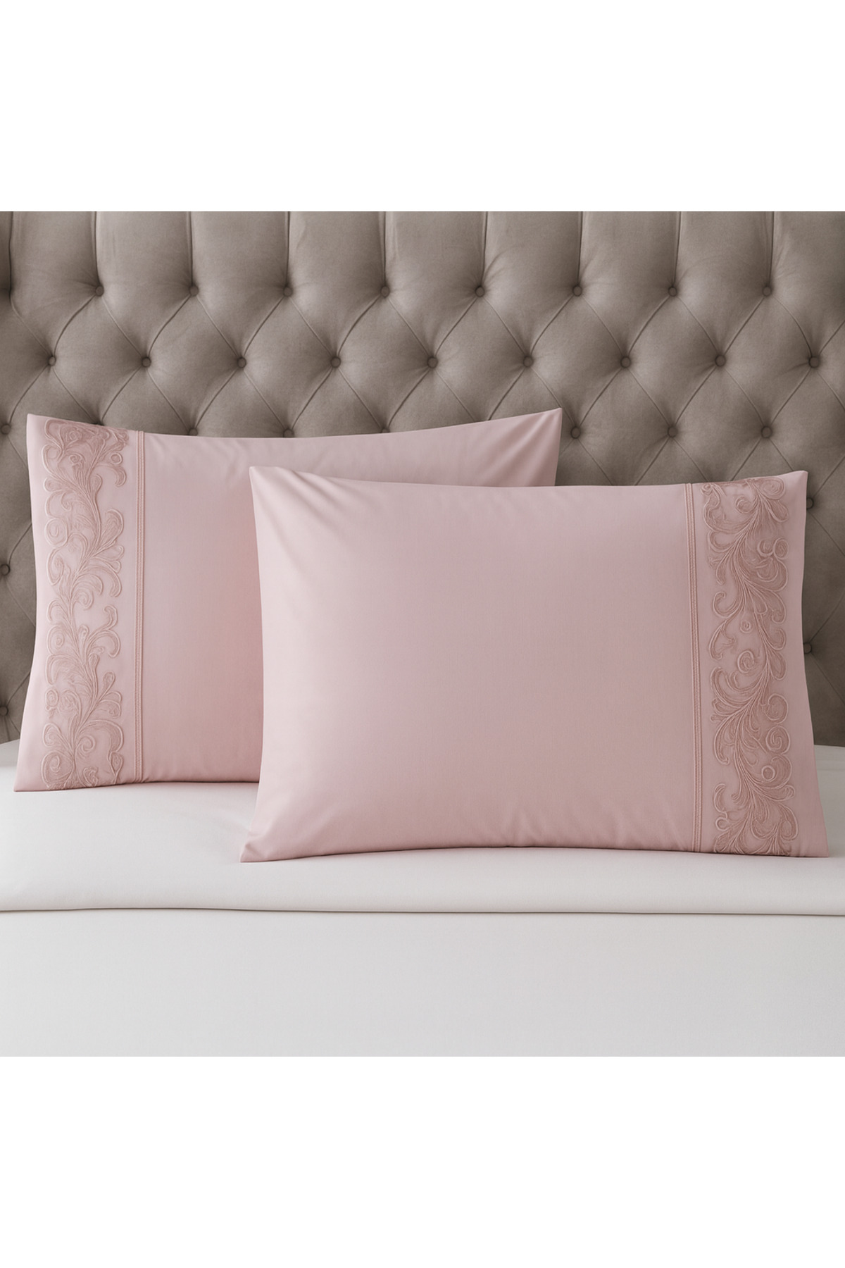 Çeyiz Bahçesi Sarmaşık French Guipure Powder Μαξιλαροθήκη 2 τεμαχίων 50&70