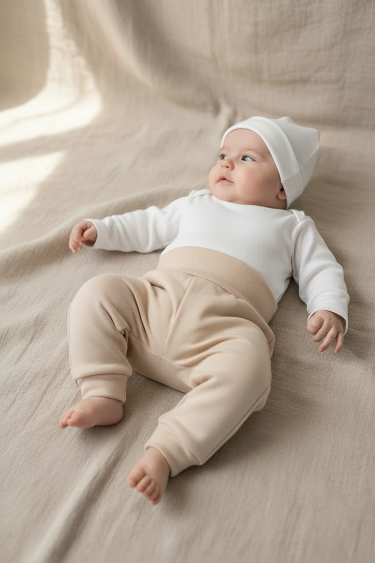 Bondberro 3'lü Takım Yüksek Bel Yeni Doğan ve Bebek Tayt fotoğrafı 5 (önizleme)