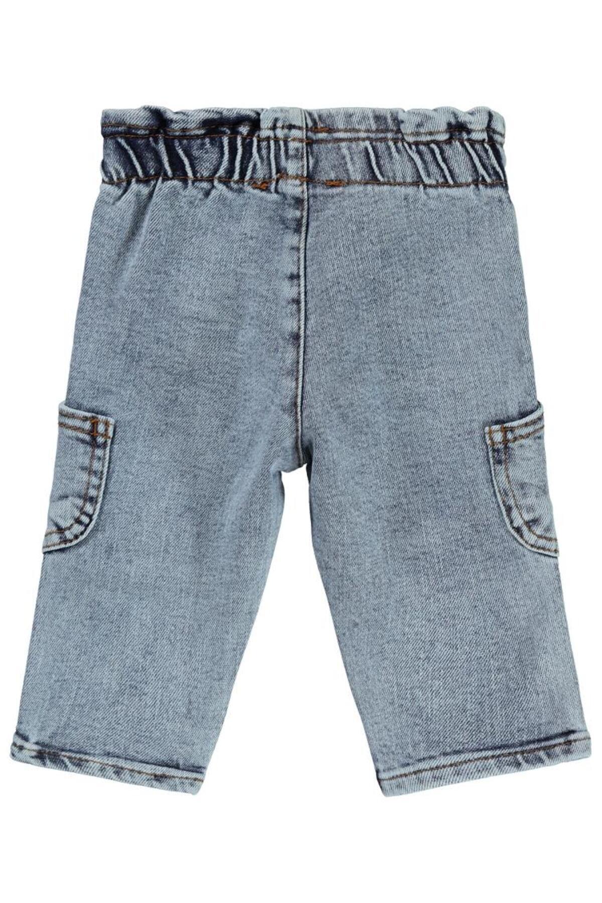 Civil Baby Bel Lastikli Yandan Cepli 4 Düğme 6-18 Ay Pantolon - Mavi 12-18 Ay fotoğrafı 3 (önizleme)