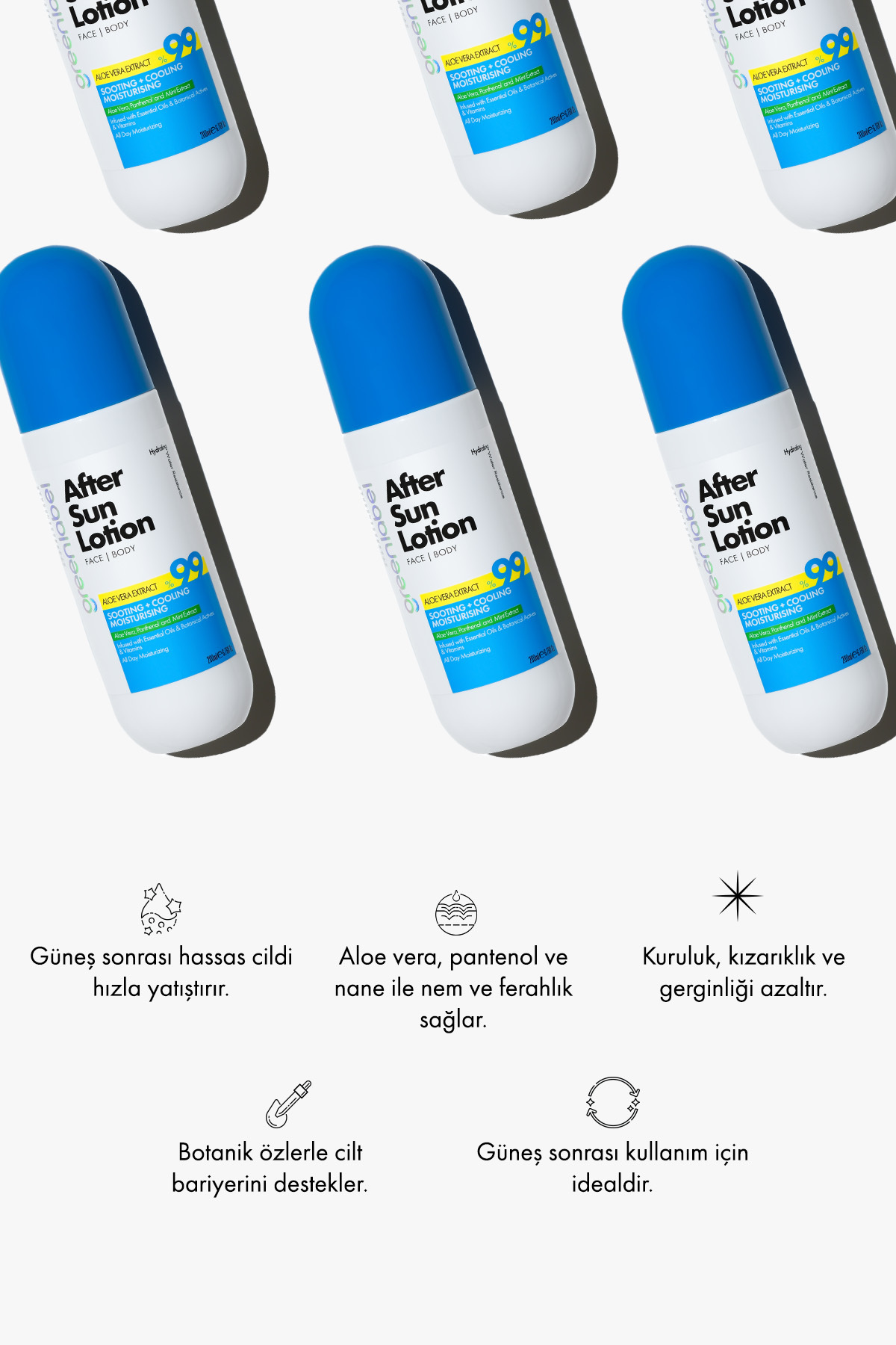 Güneş Sonrası Vücut Losyonu Aloe Vera Ve Nane Ekstraktı Içeren After Sun Body Lotion 200 ml — GLK-061 — تصویر 6 از 6