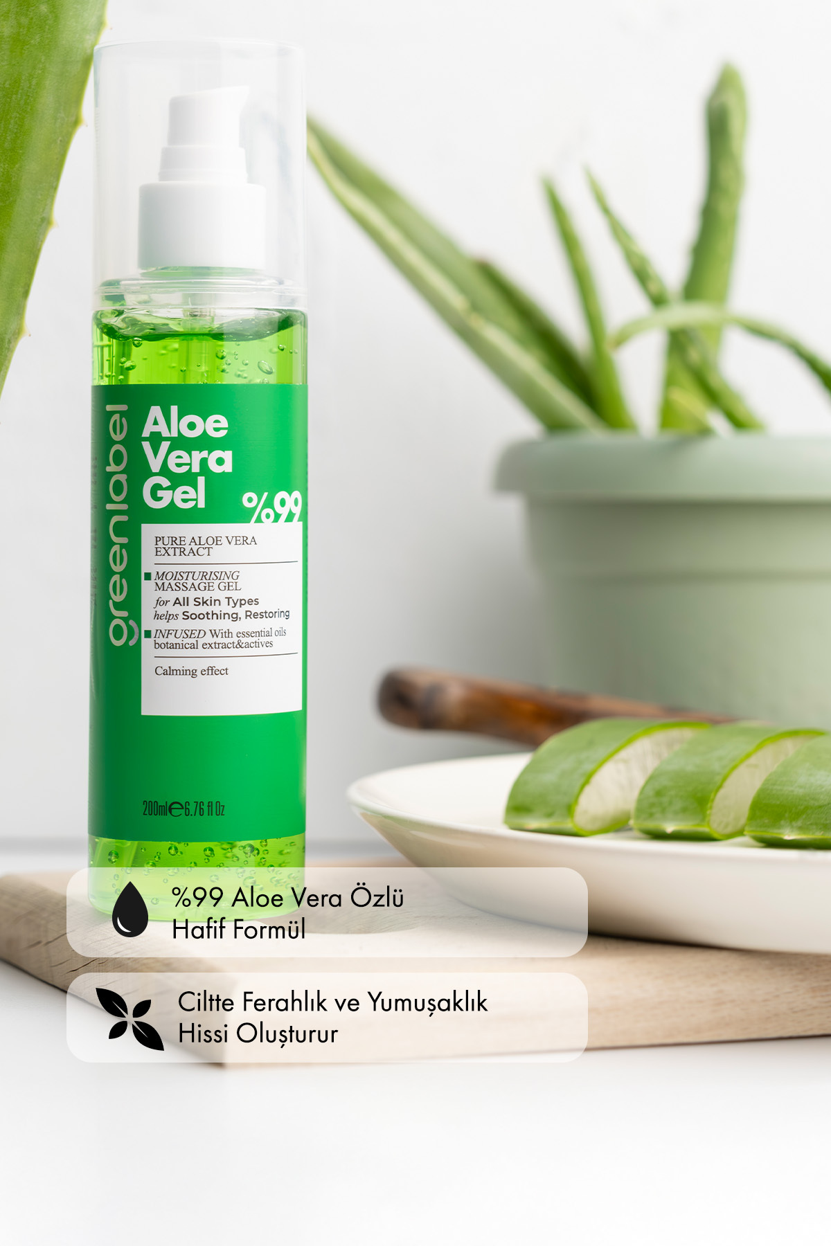 Aloe Vera Gel - Aloe Vera Jel Nemlendirici Ve Yatıştırıcı 200 Ml. — GLK-011 — تصویر 2 از 6