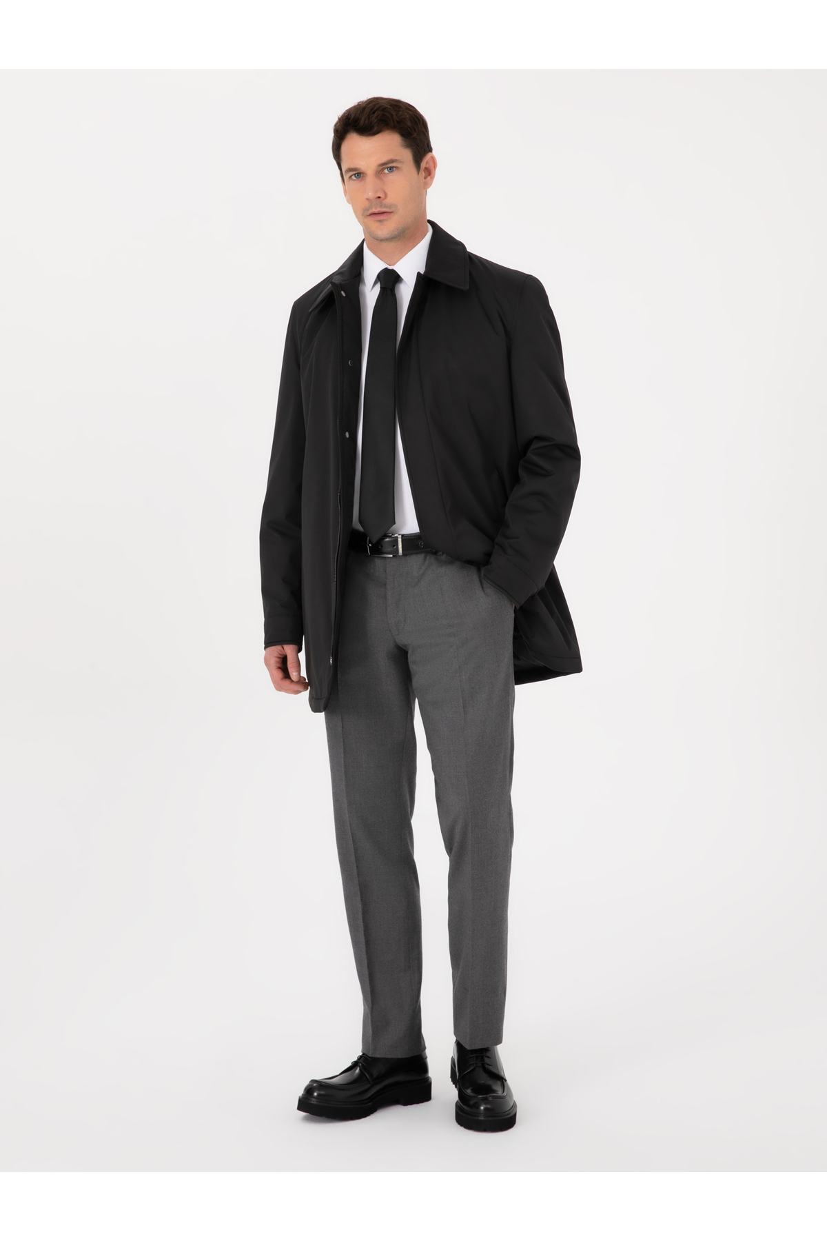 Cacharel  Siyah Gömlek Yaka Dolgulu Mont 50319253-VR046 - Görsel 4