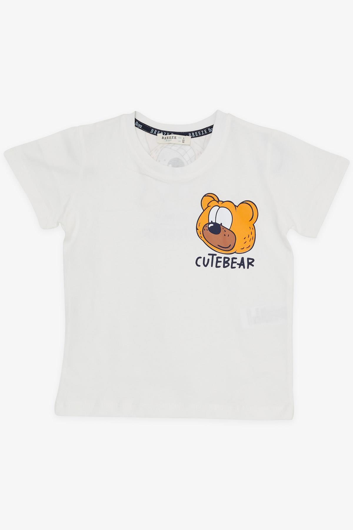 Breeze Girls & Boys Erkek Çocuk Şortlu Takım Sevimli Ayıcık Baskılı 1.5-5 Yaş, Ekru fotoğrafı 6 (önizleme)