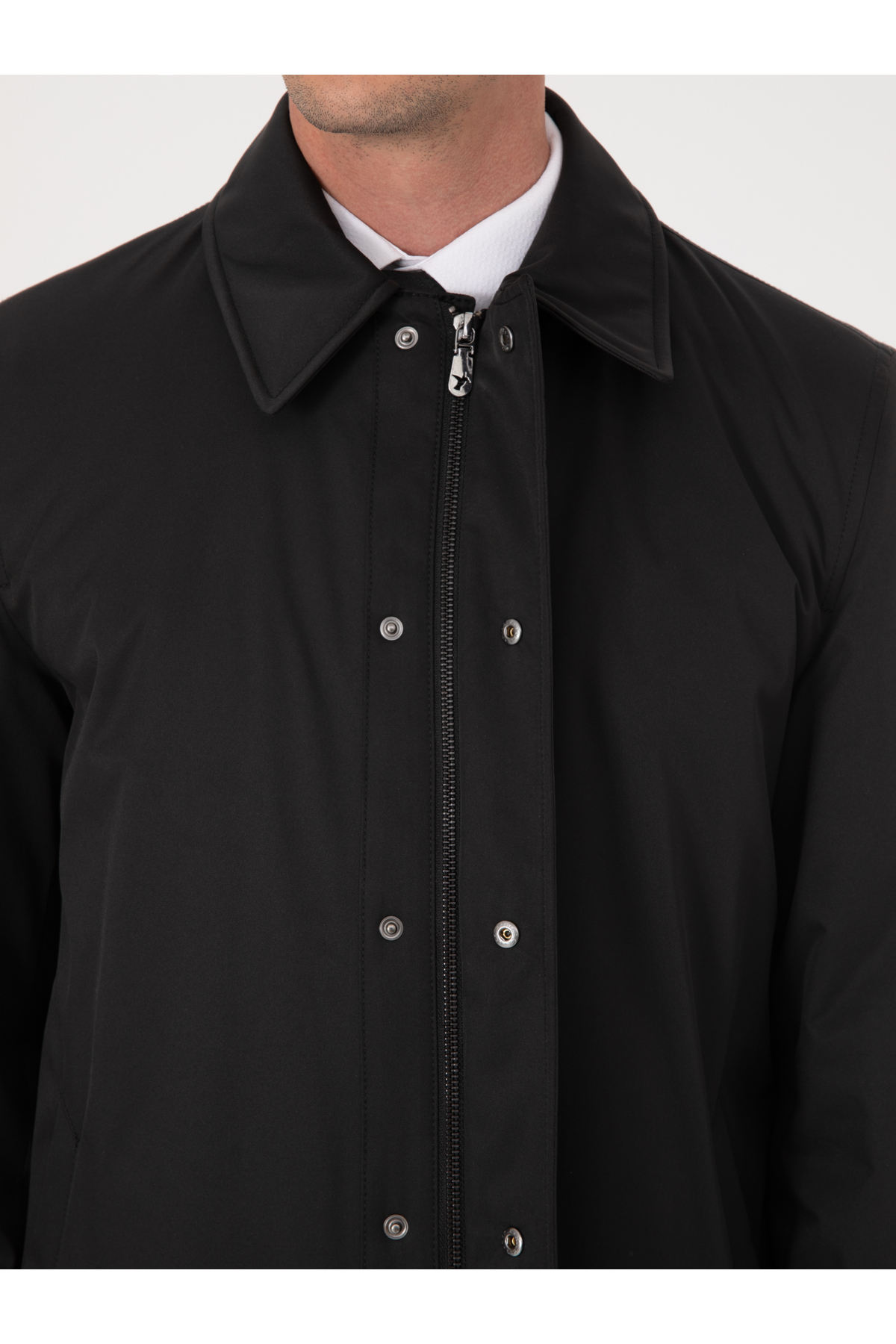 Cacharel  Siyah Gömlek Yaka Dolgulu Mont 50319253-VR046 - Görsel 7